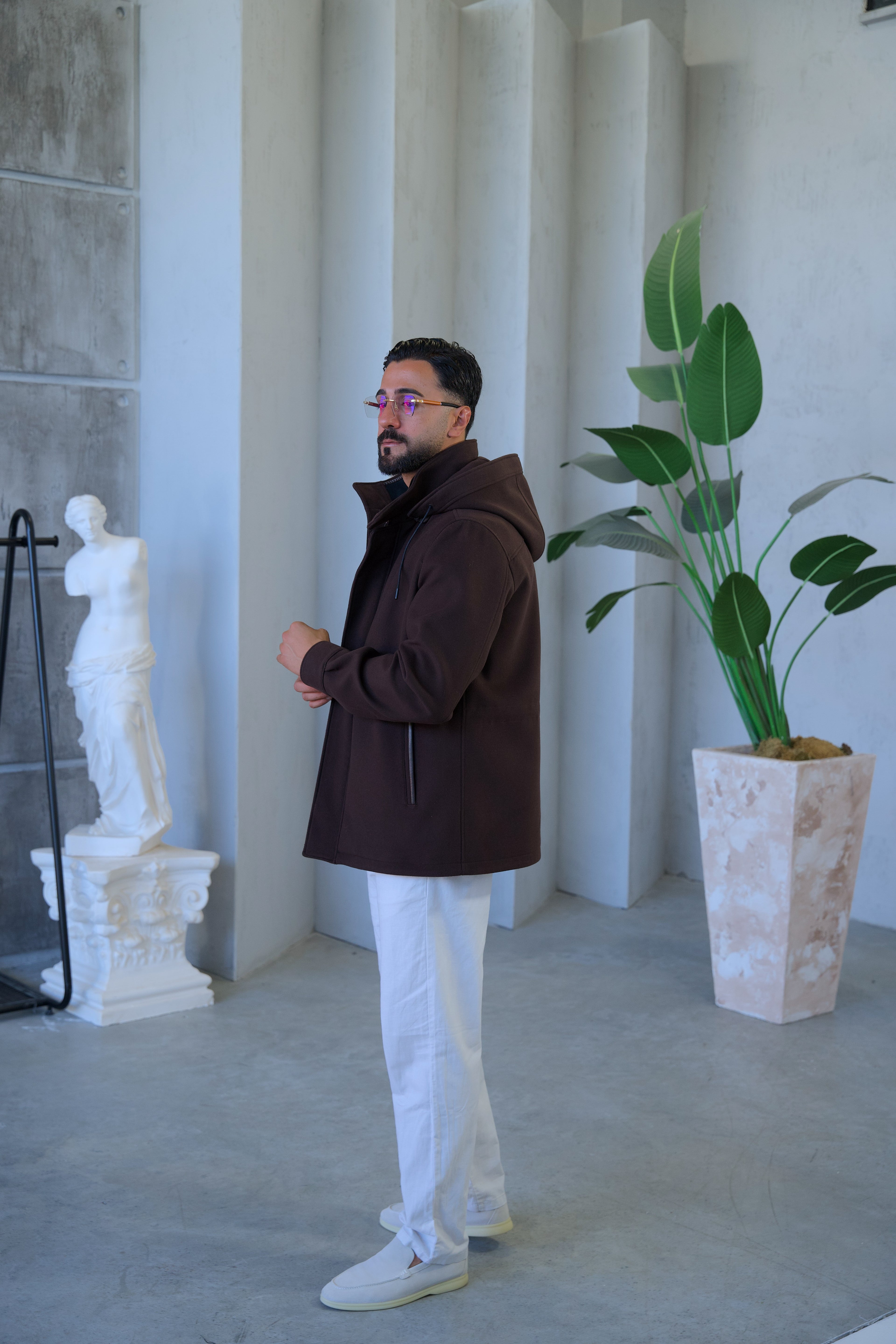 Men's Cashmere Hooded Jacket