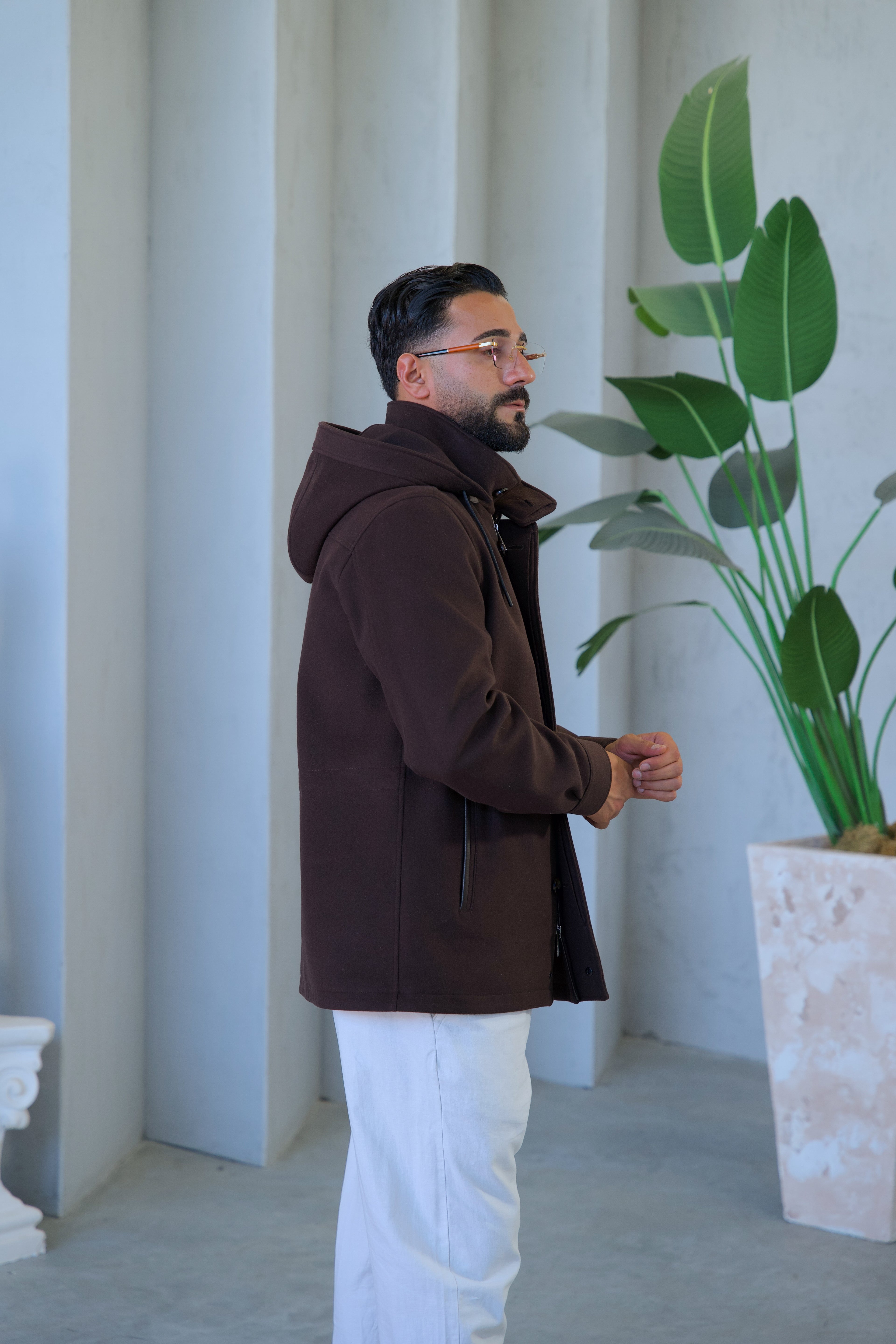Men's Cashmere Hooded Jacket