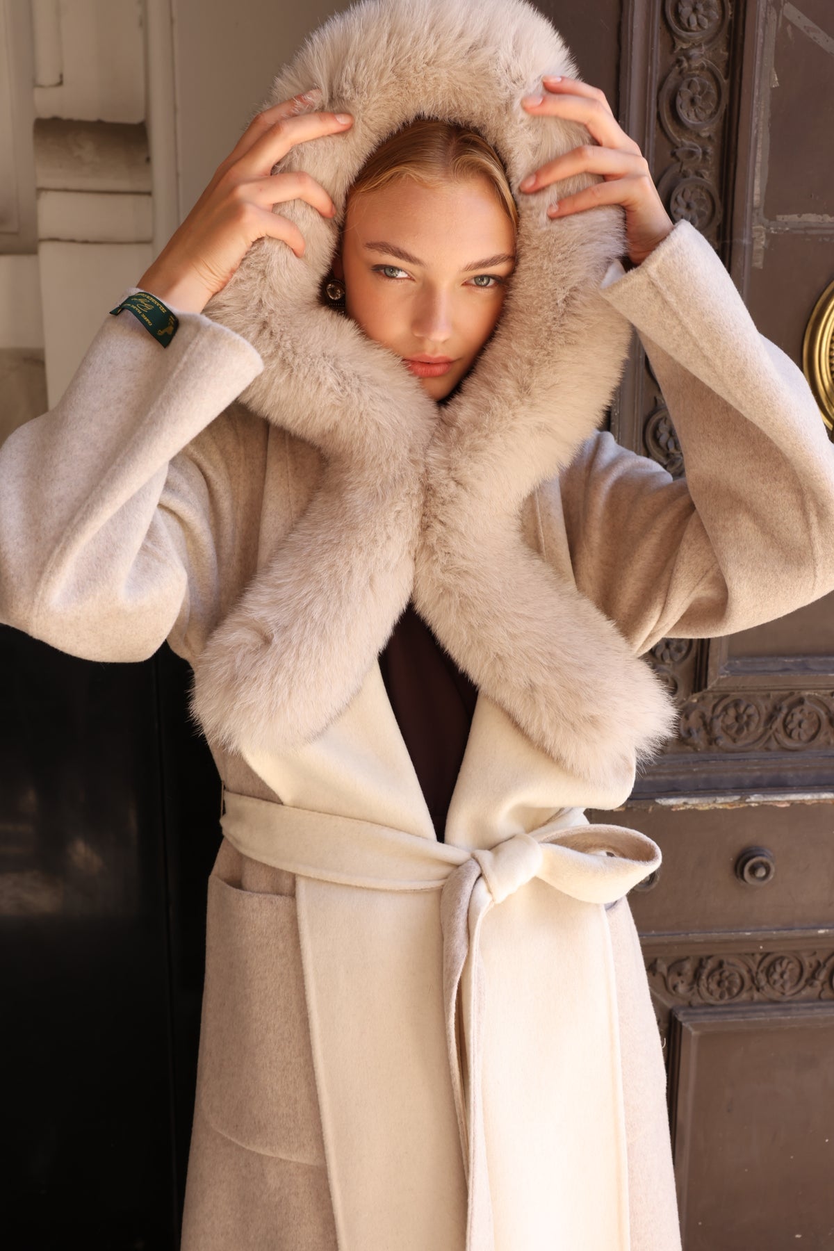 ALPACA FOX FUR COAT -9022
