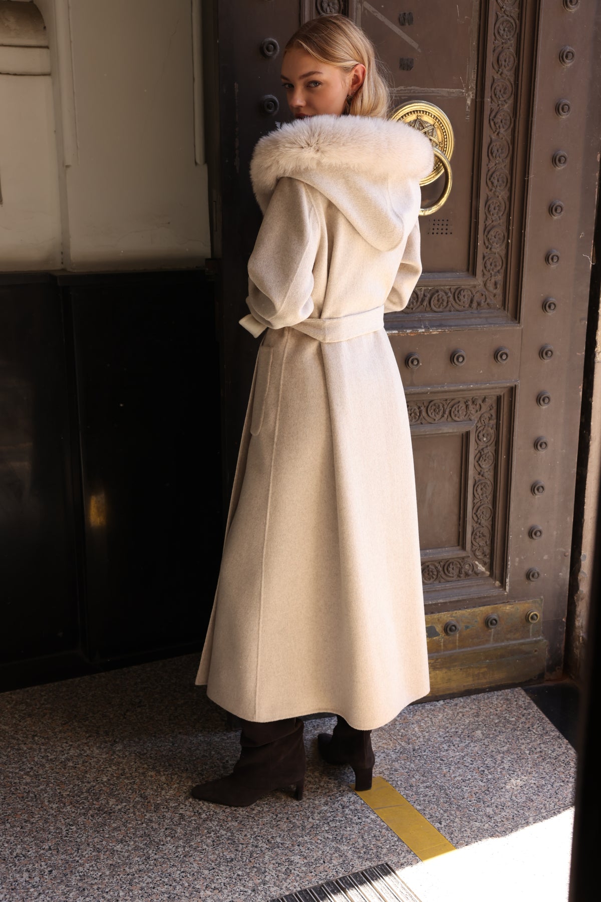 ALPACA FOX FUR COAT -9022