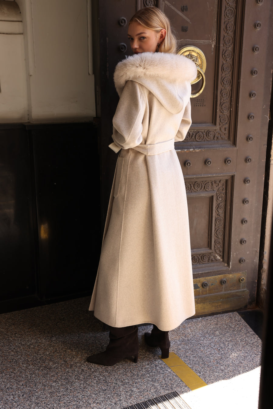 ALPACA FOX FUR COAT -9022