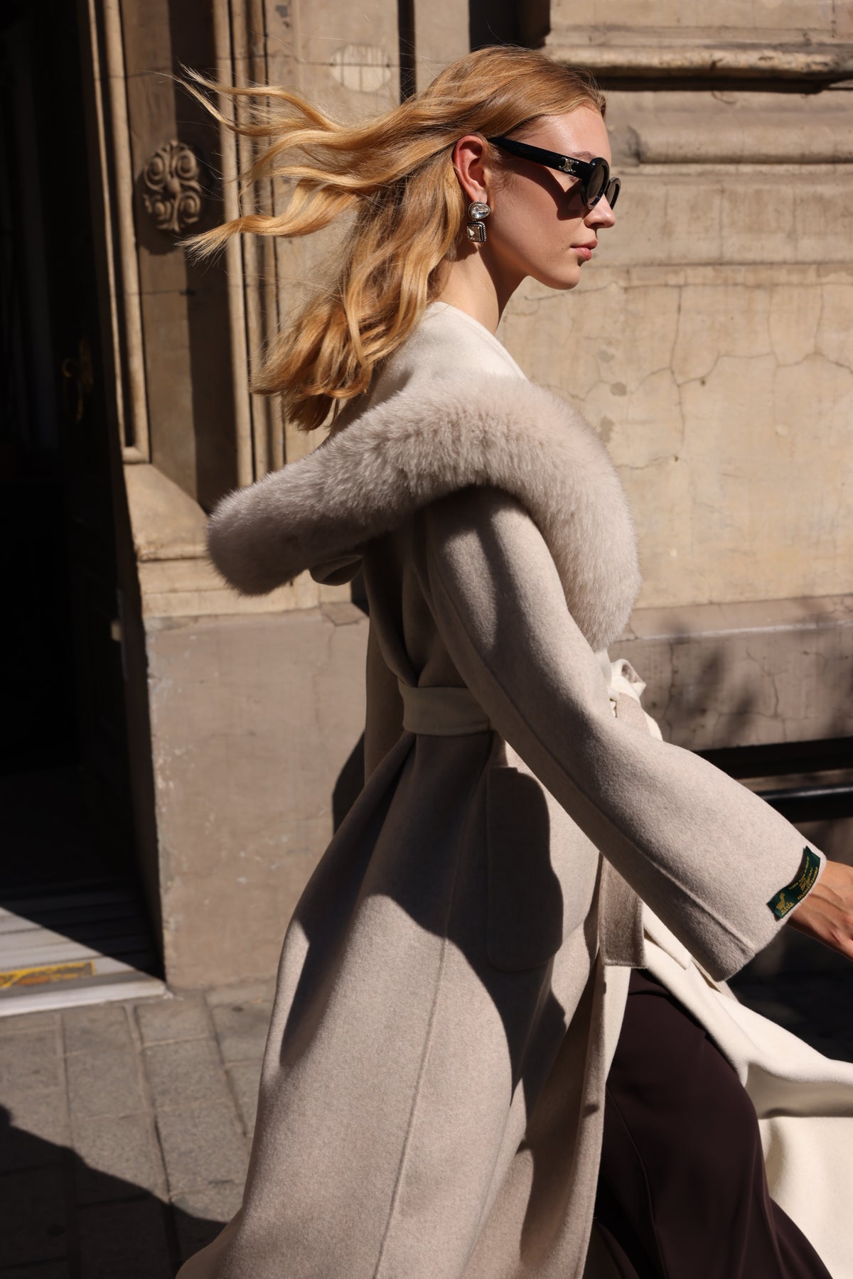 ALPACA FOX FUR COAT -9022