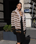 NATURAL REX FUR JACKET