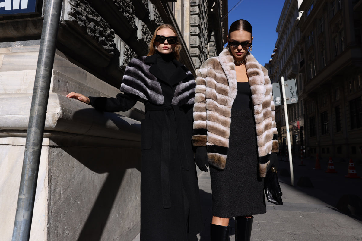 NATURAL REX FUR JACKET