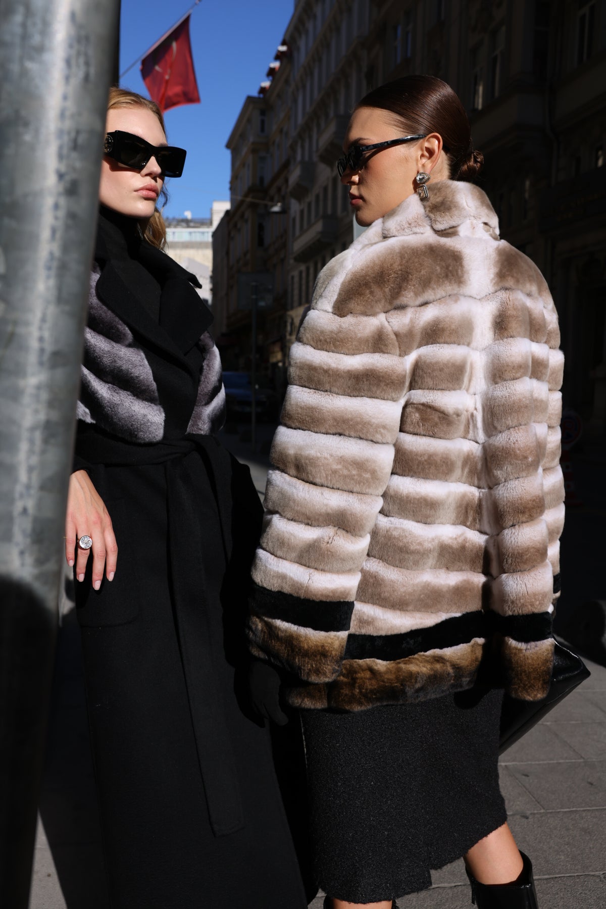 NATURAL REX FUR JACKET