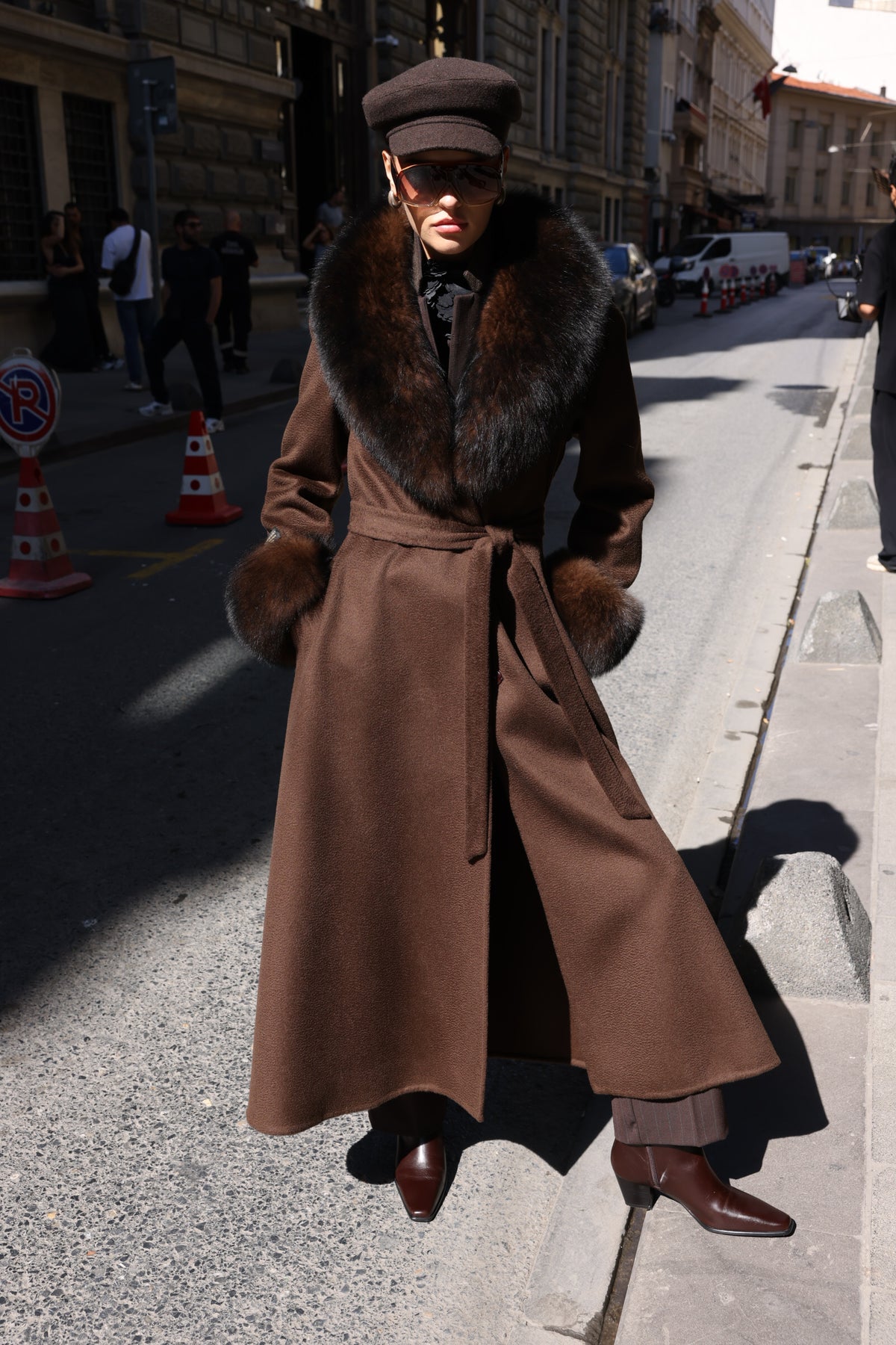 BROWN ZIBELLINO FOX COAT