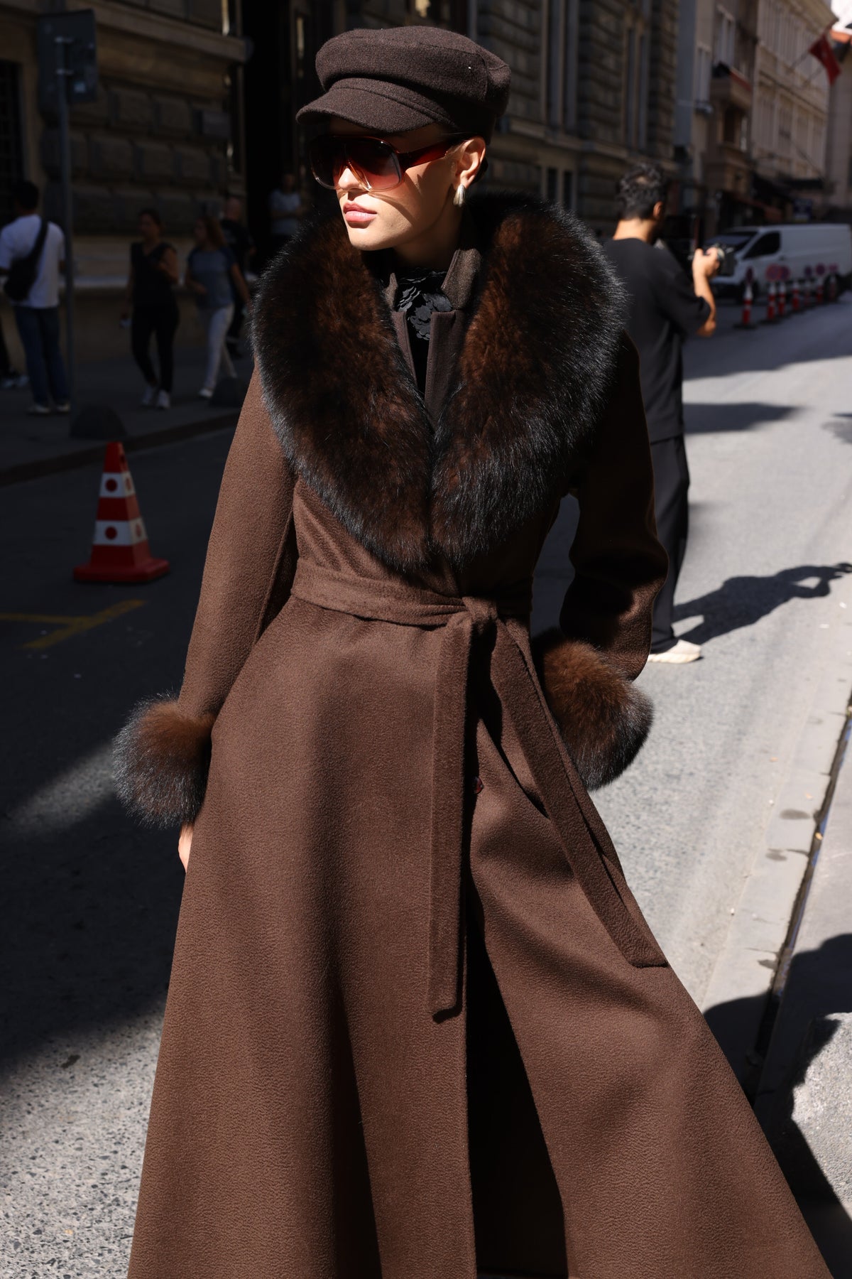 BROWN ZIBELLINO FOX COAT