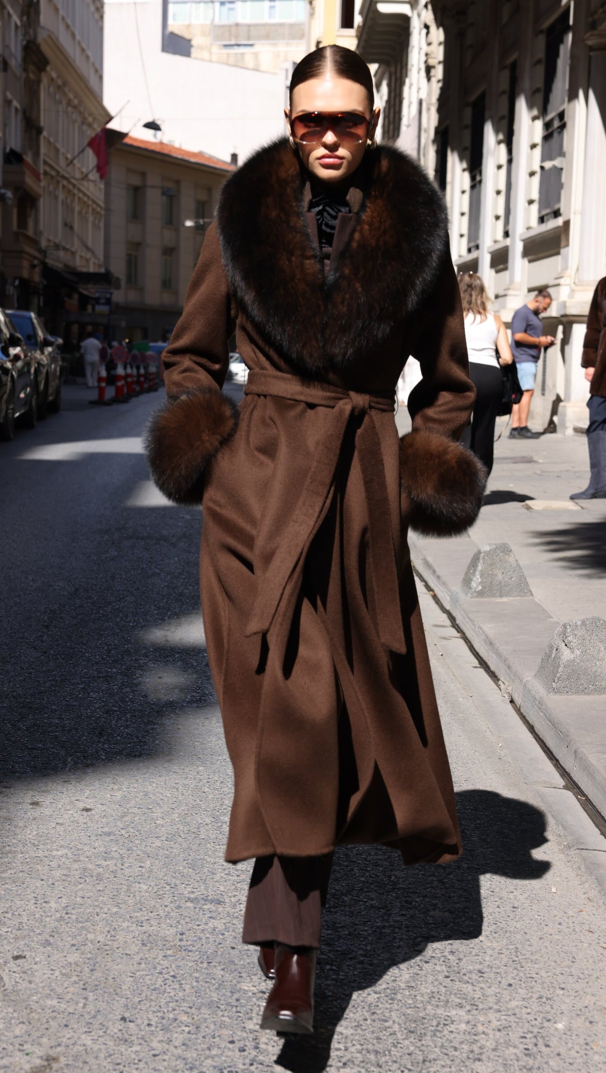 BROWN ZIBELLINO FOX COAT
