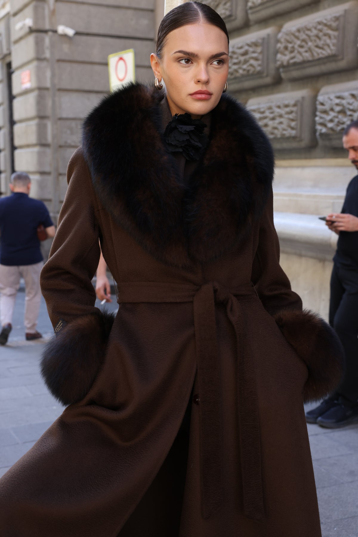 BROWN ZIBELLINO FOX COAT