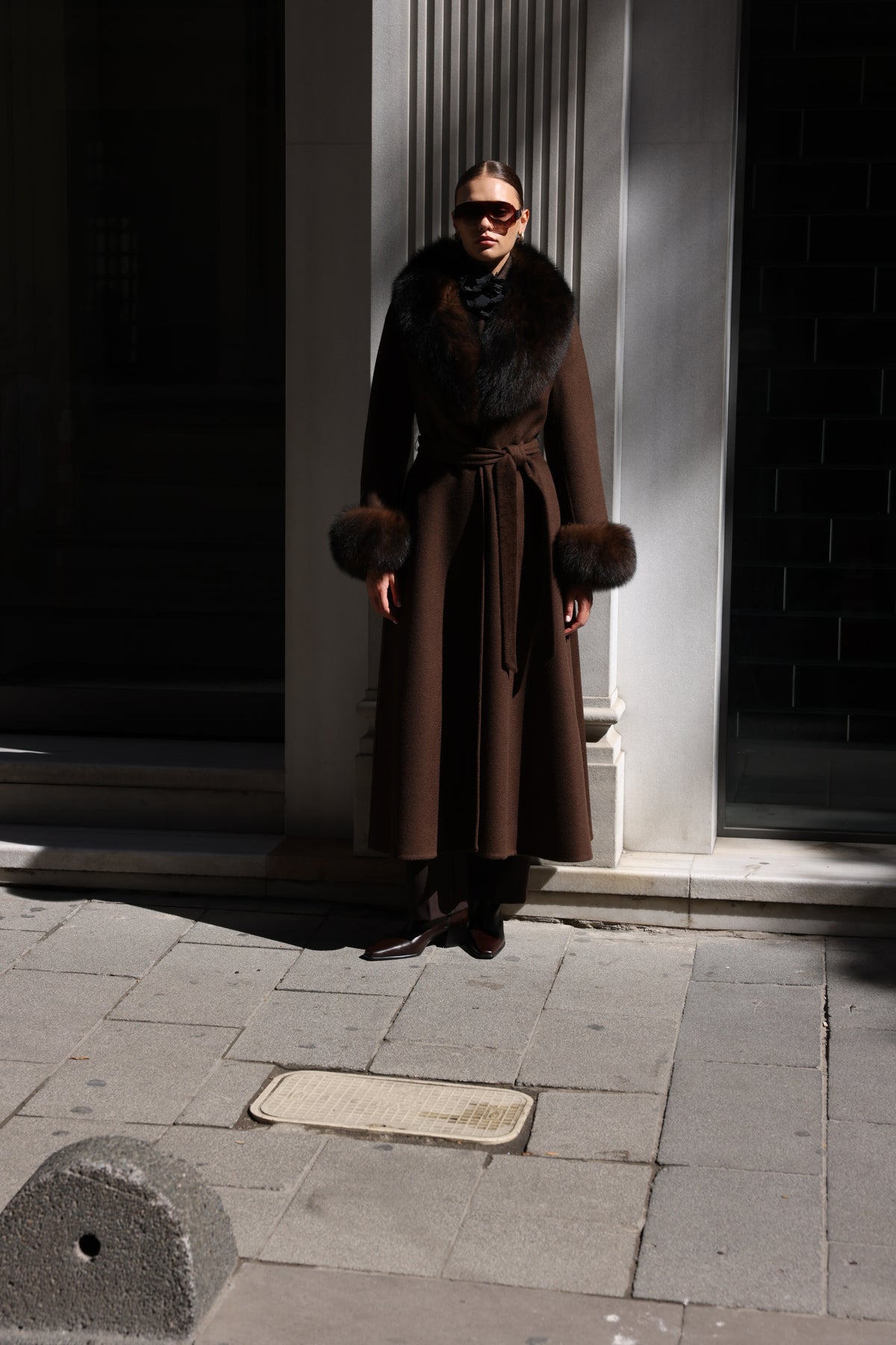 BROWN ZIBELLINO FOX COAT