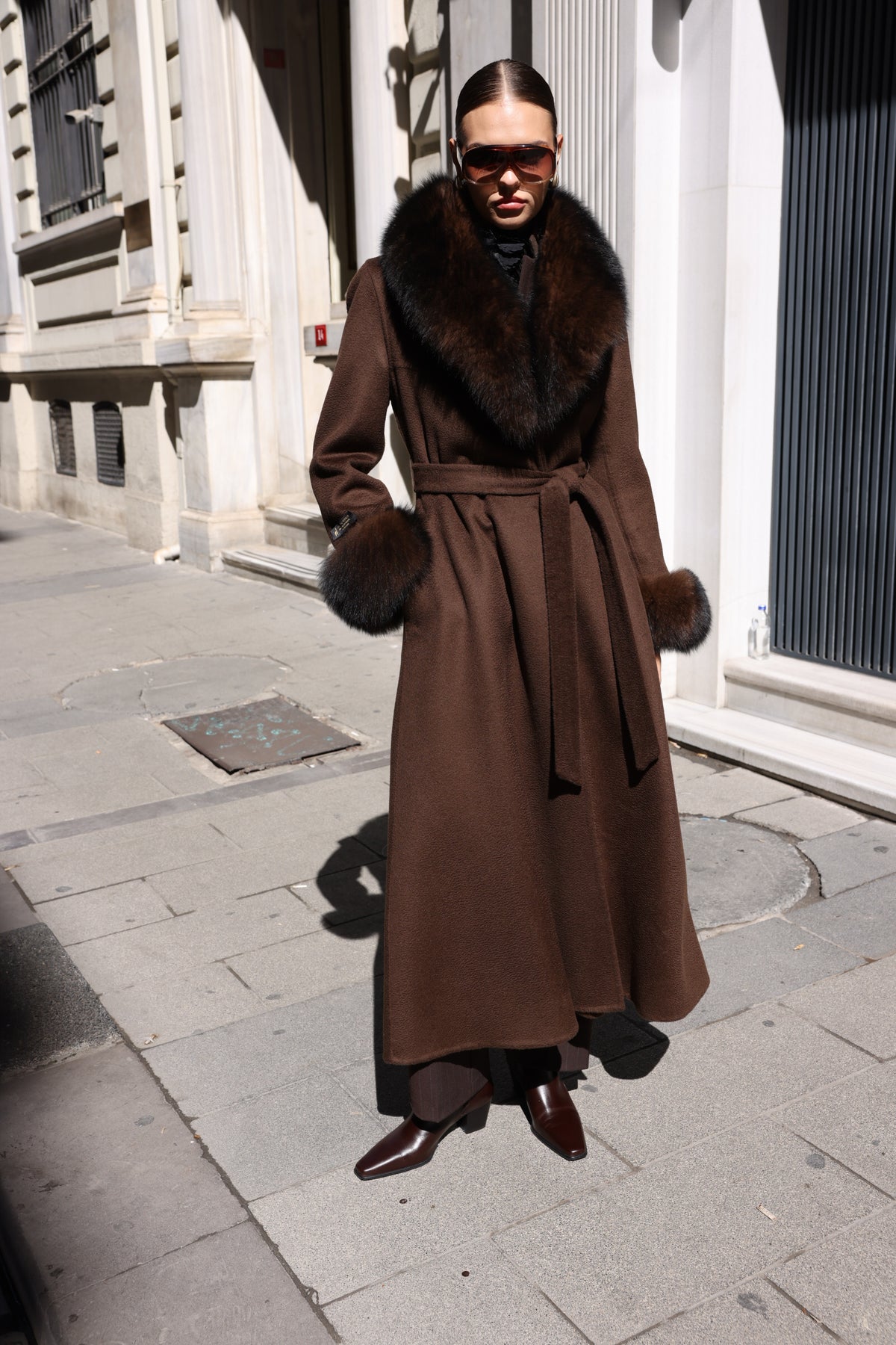 BROWN ZIBELLINO FOX COAT