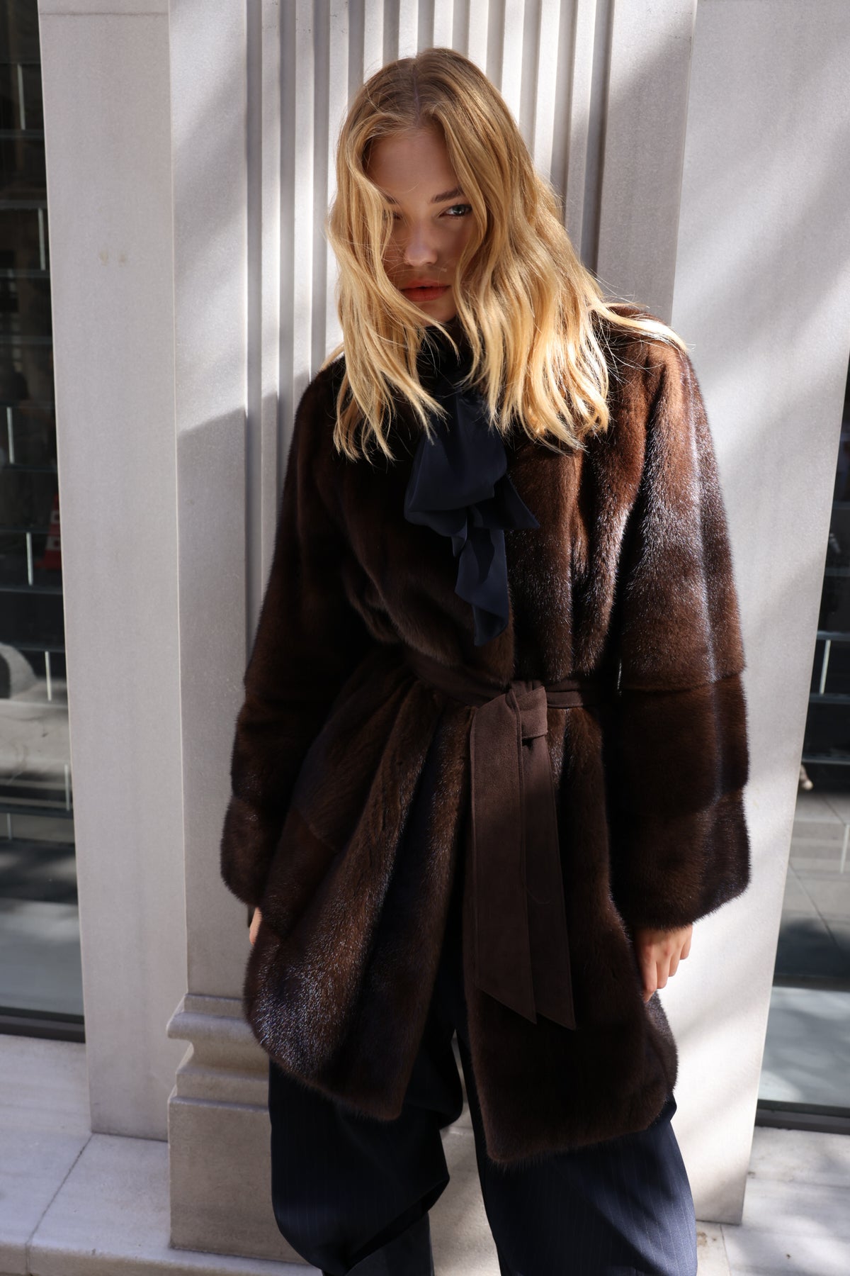 BROWN MINK FUR JACKET
