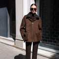 BROWN ALPACA MINK JACKET-3917F
