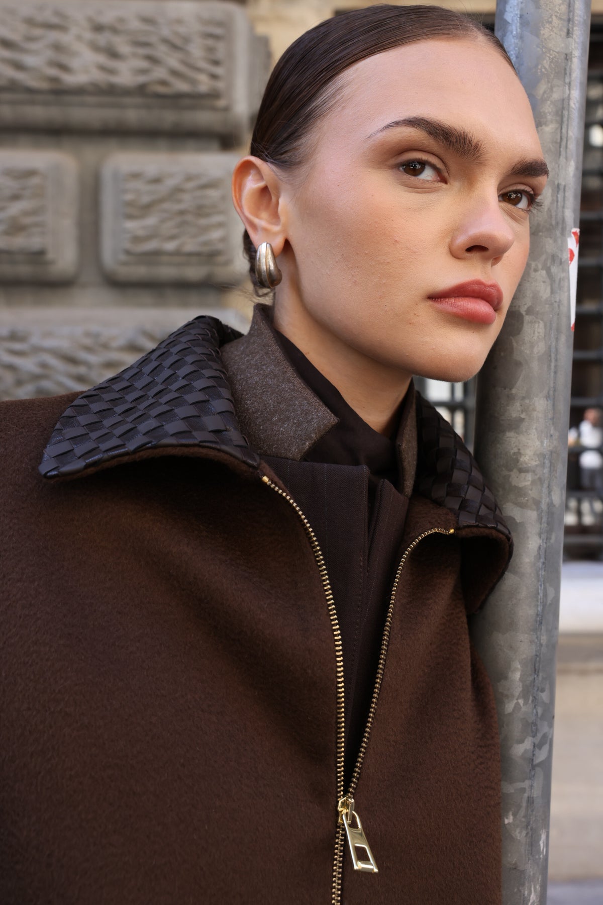 BROWN ALPACA MINK JACKET-3917F