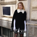 BLACK ALPACA MINK FUR JACKET -9478