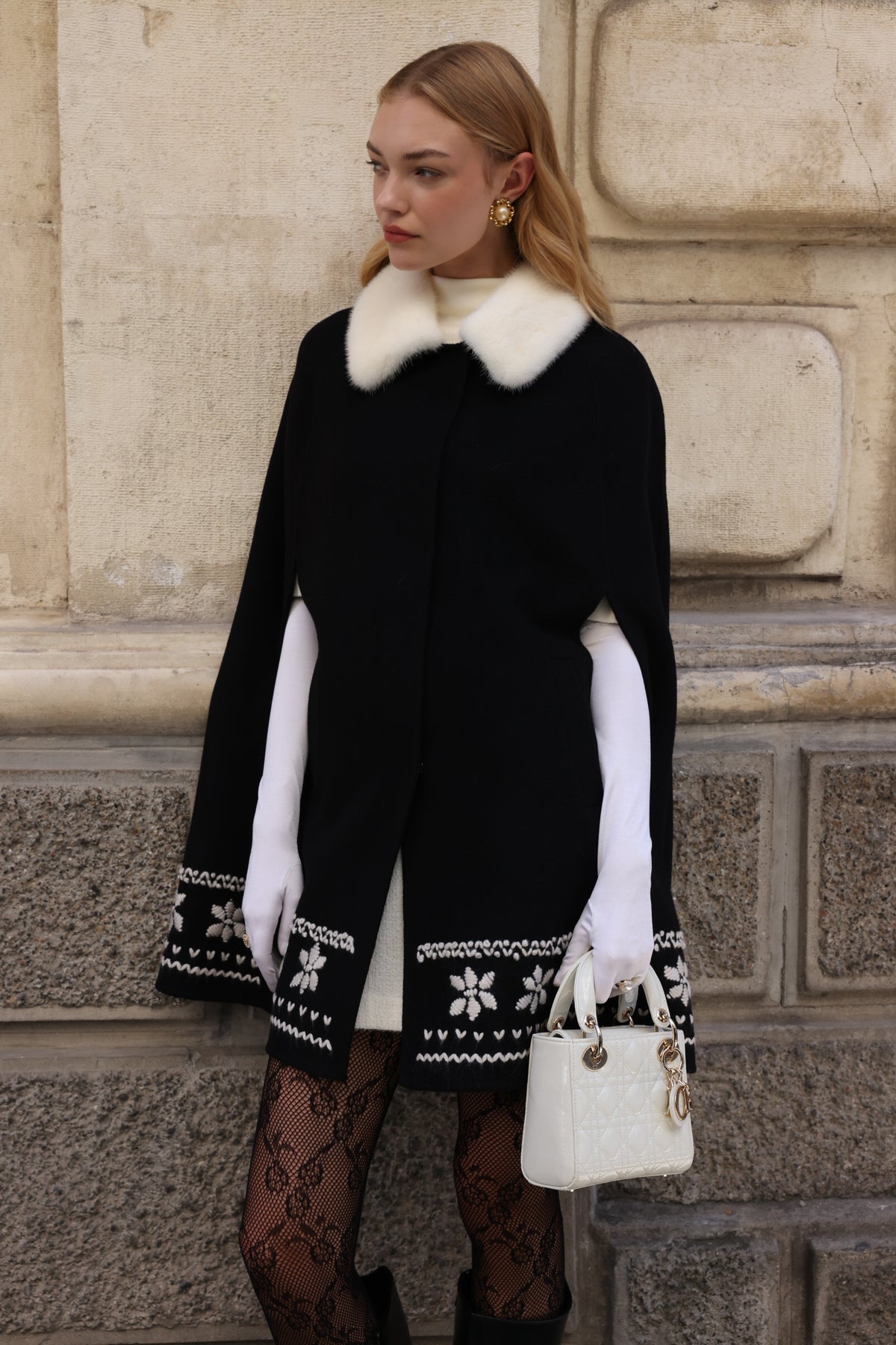 BLACK ALPACA MINK FUR JACKET -9478