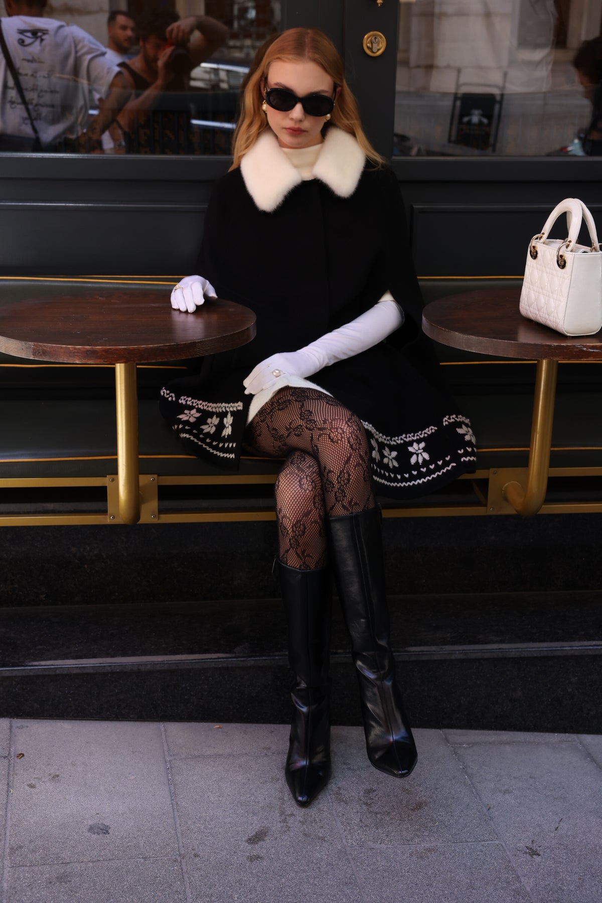 BLACK ALPACA MINK FUR JACKET -9478
