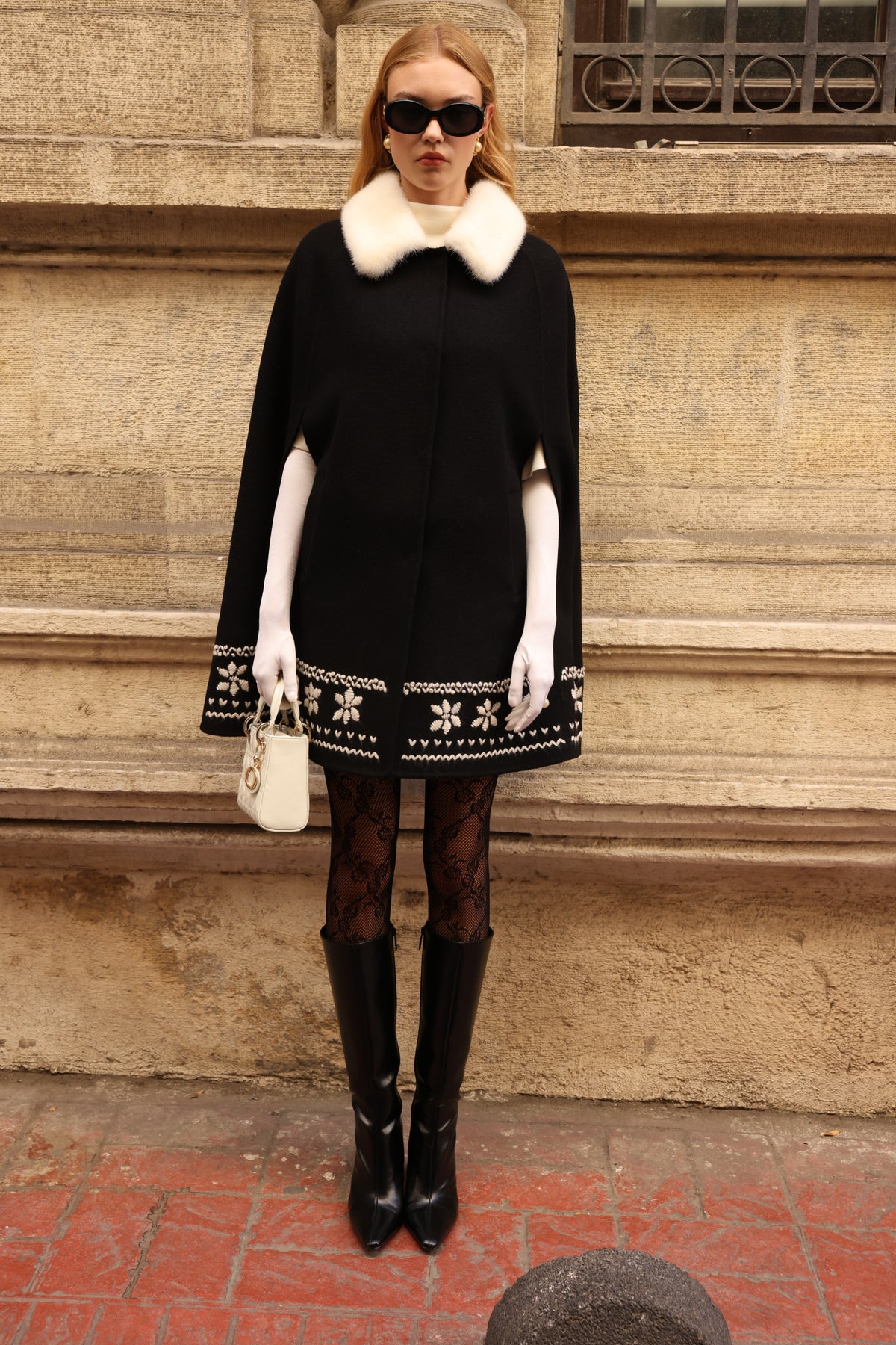 BLACK ALPACA MINK FUR JACKET -9478