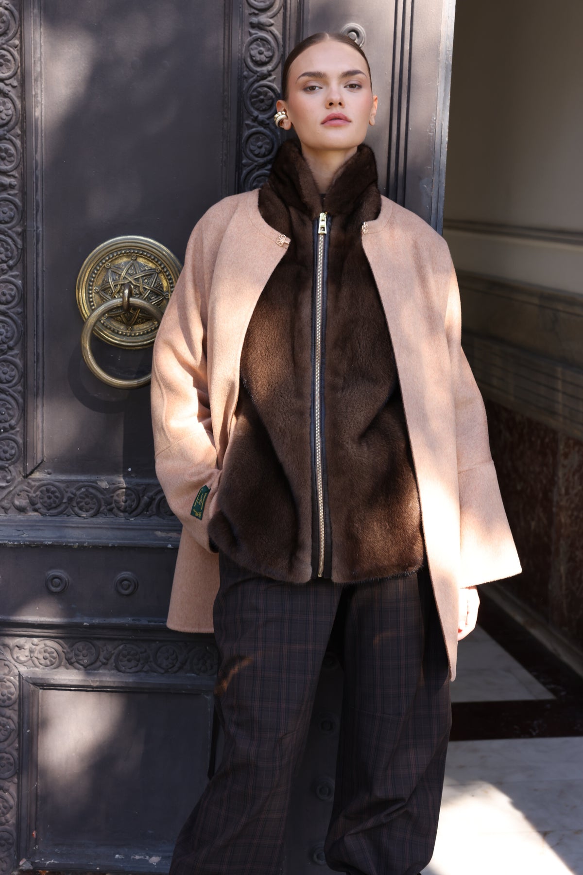 ALPACA MINK FUR VEST JACKET -9680