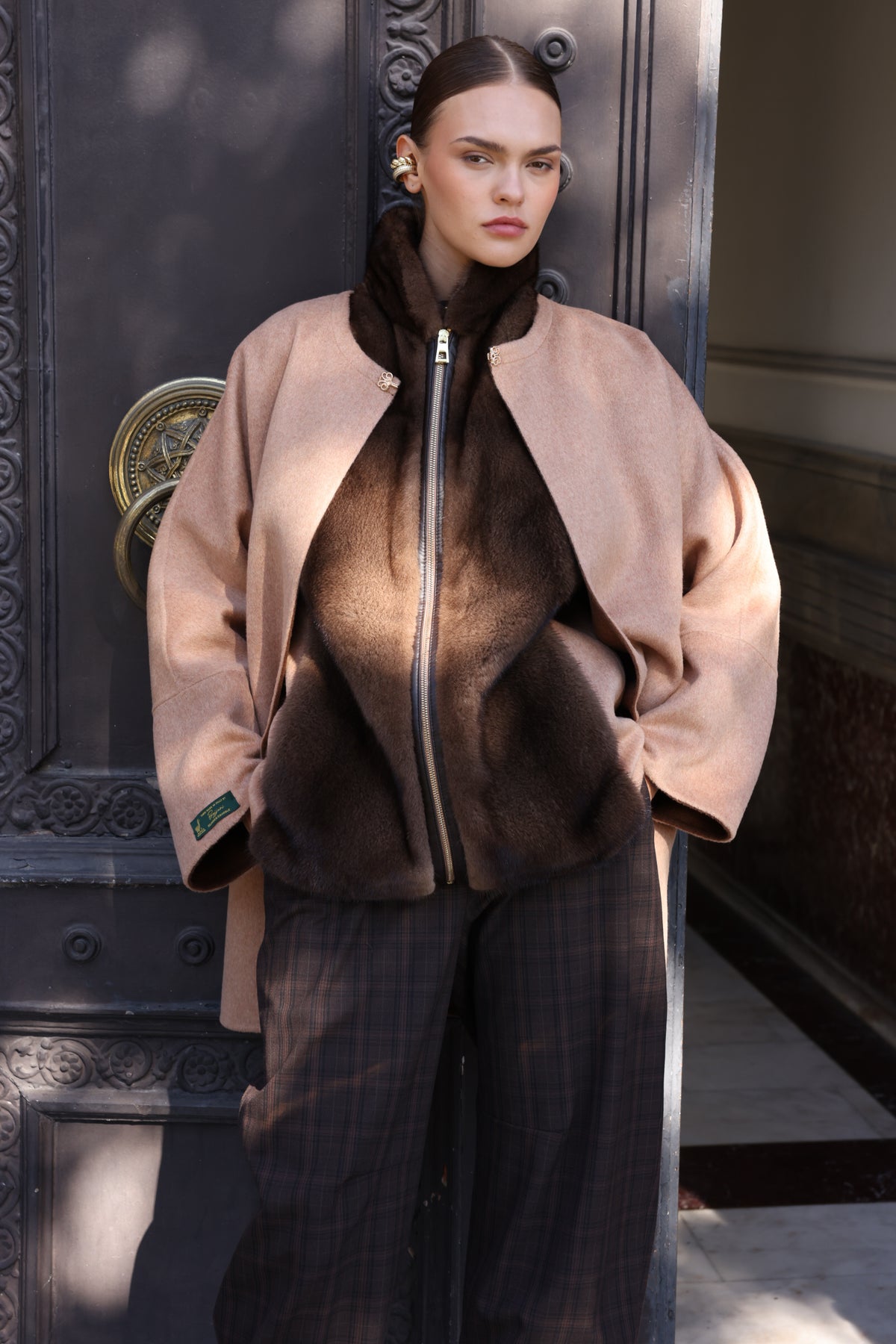 ALPACA MINK FUR VEST JACKET -9680