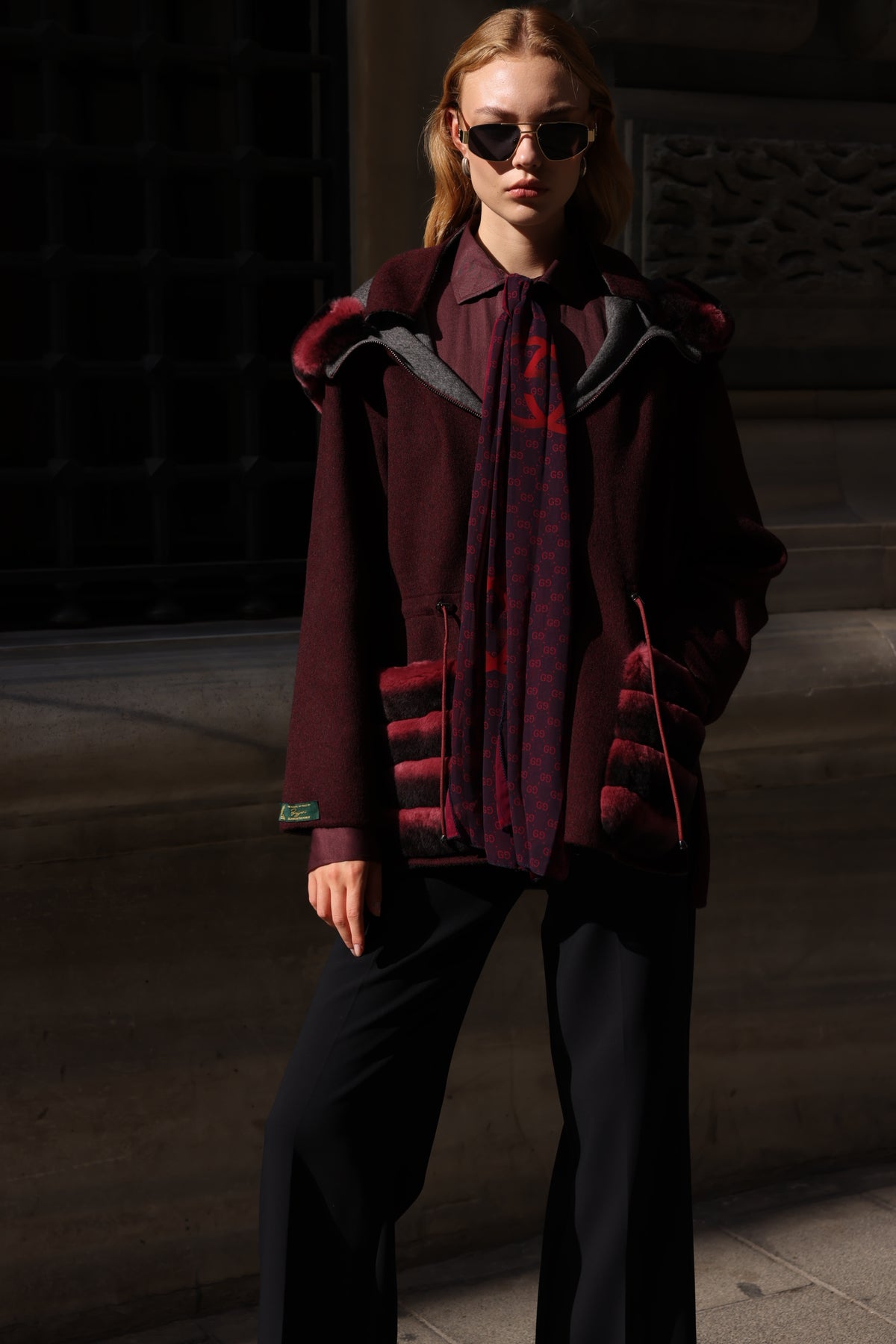 ALPACA RABBIT REX FUR JACKET -9317 REX