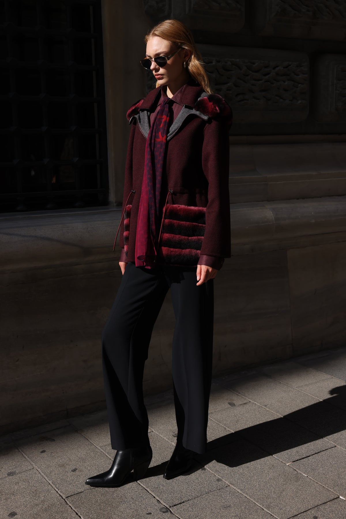 ALPACA RABBIT REX FUR JACKET -9317 REX