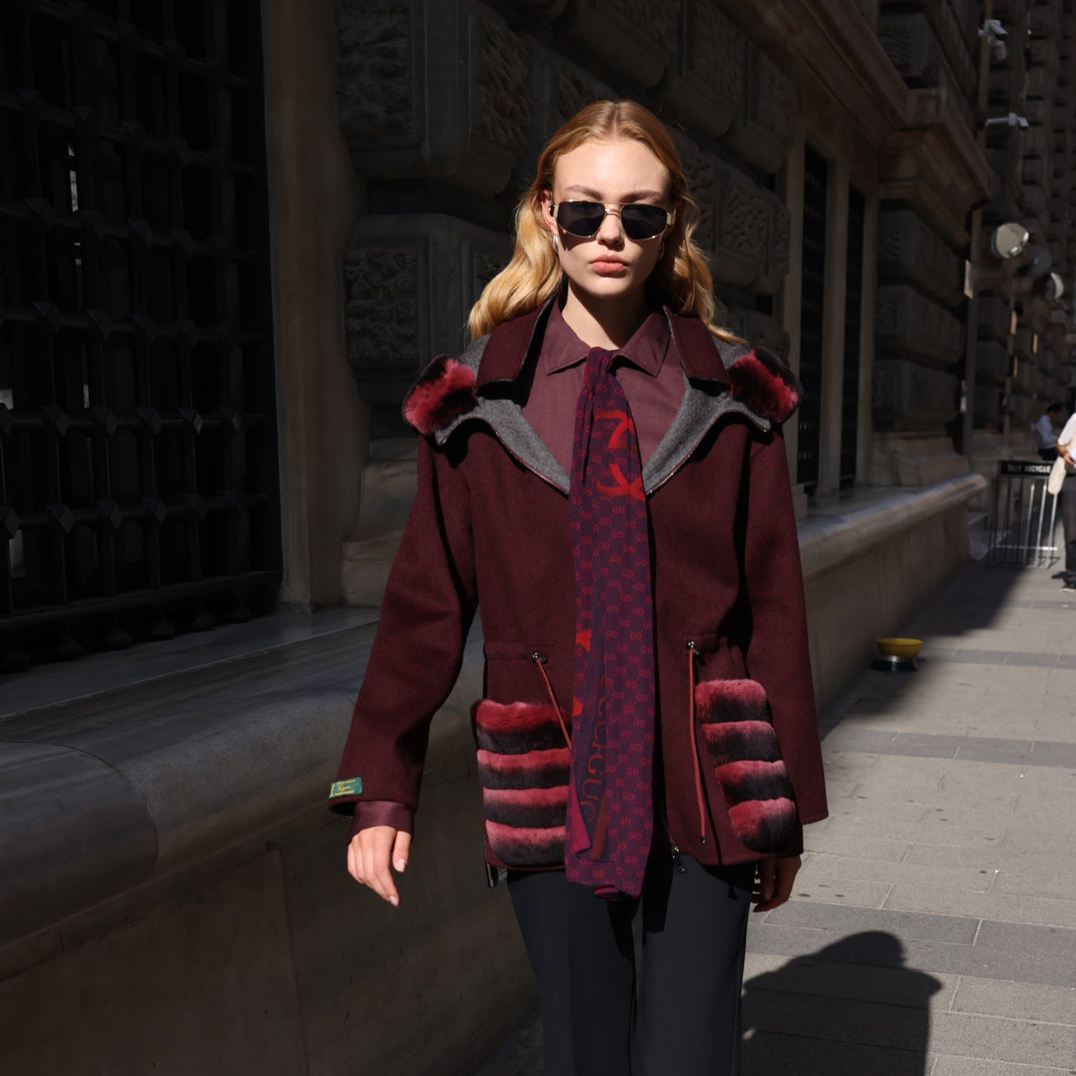 ALPACA RABBIT REX FUR JACKET -9317 REX