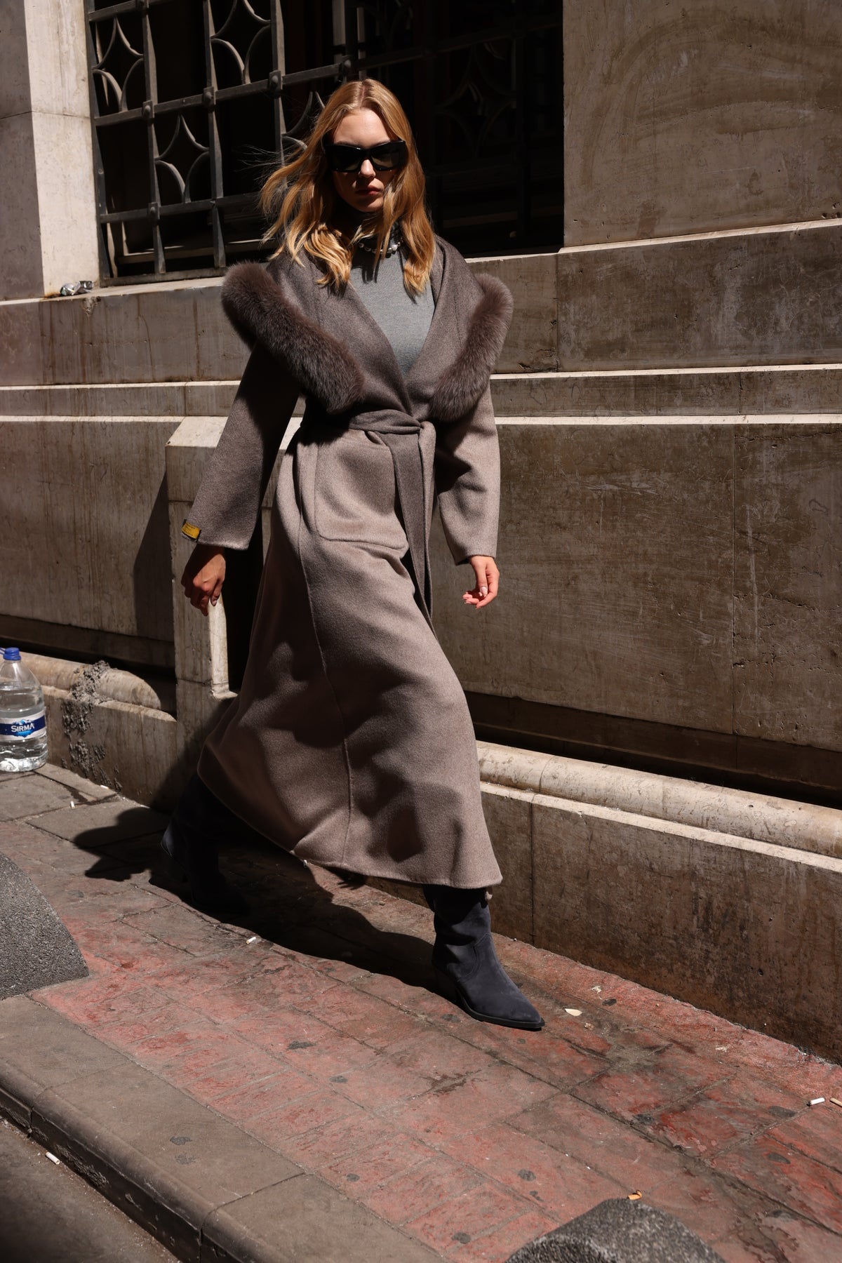 REVERSIBLE HOODED ZIBELLINO FOX FUR COAT -9022 Z