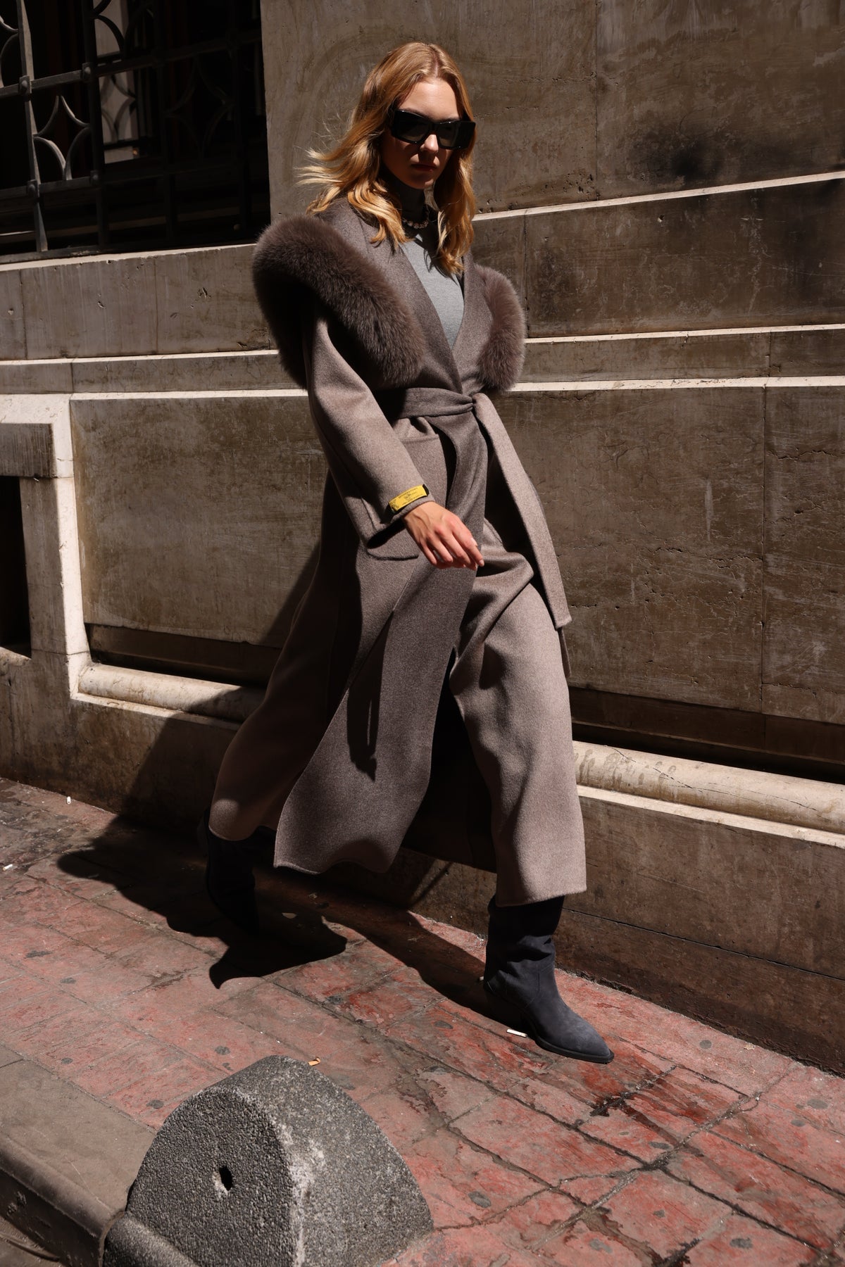 REVERSIBLE HOODED ZIBELLINO FOX FUR COAT -9022 Z