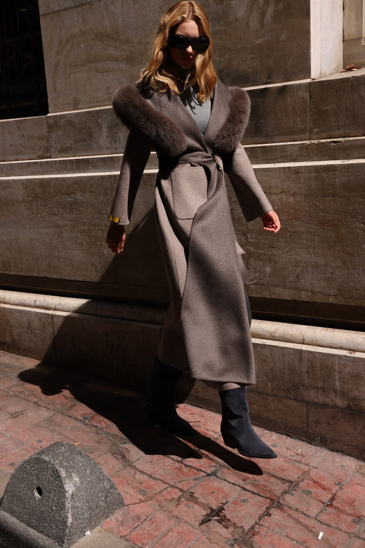 REVERSIBLE HOODED ZIBELLINO FOX FUR COAT -9022 Z