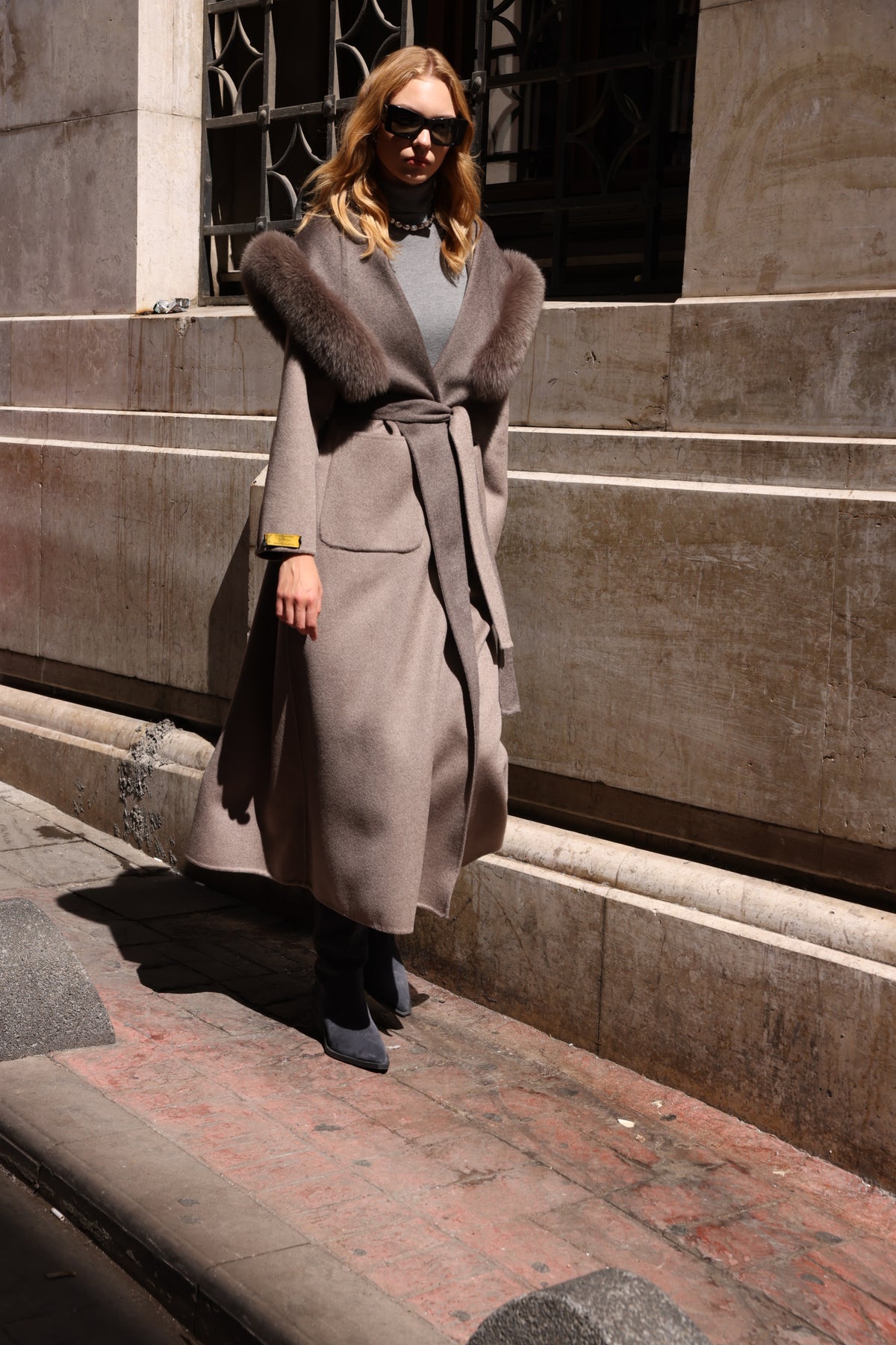 REVERSIBLE HOODED ZIBELLINO FOX FUR COAT -9022 Z