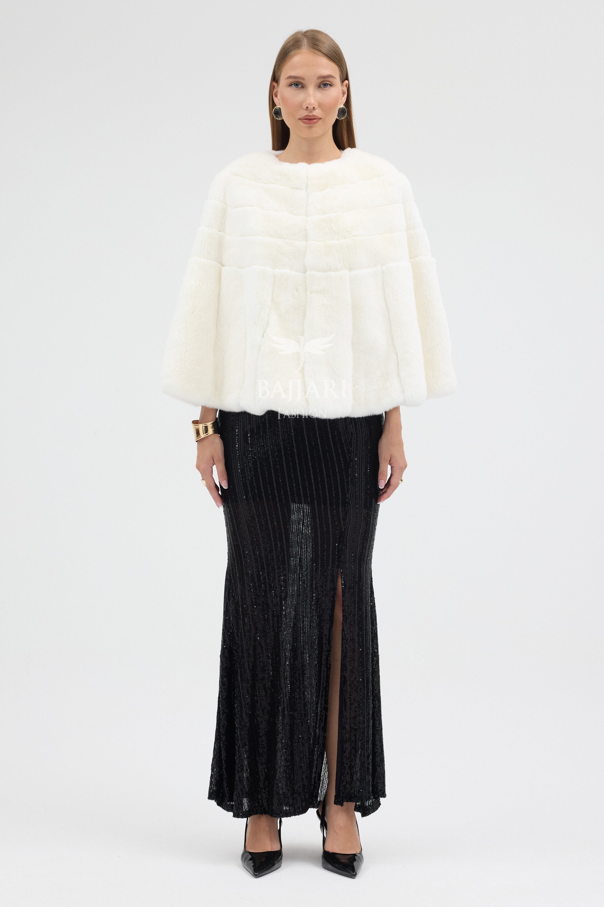 White Rabbit Rex Fur Shawl