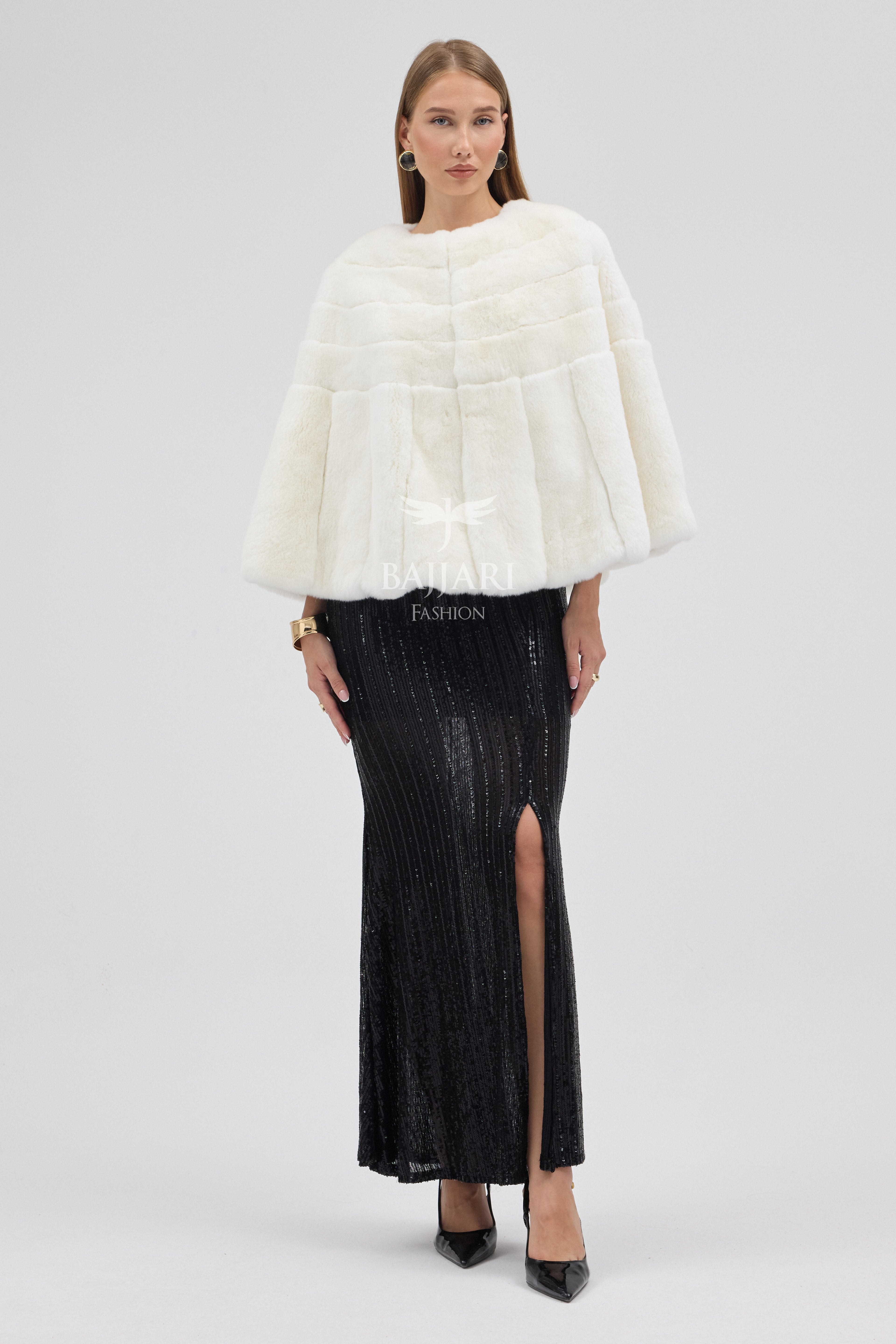 White Rabbit Rex Fur Shawl