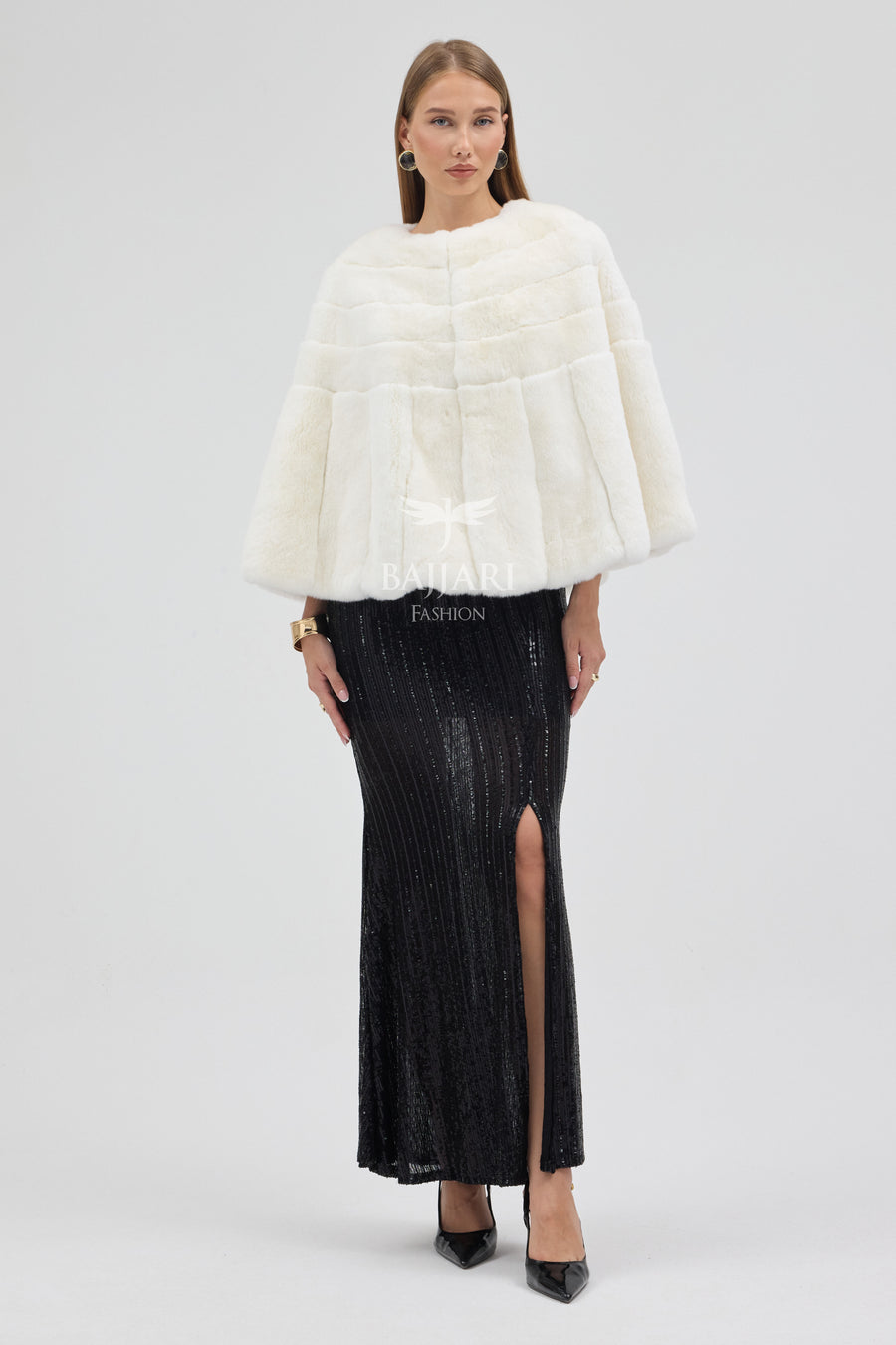 White Rabbit Rex Fur Shawl
