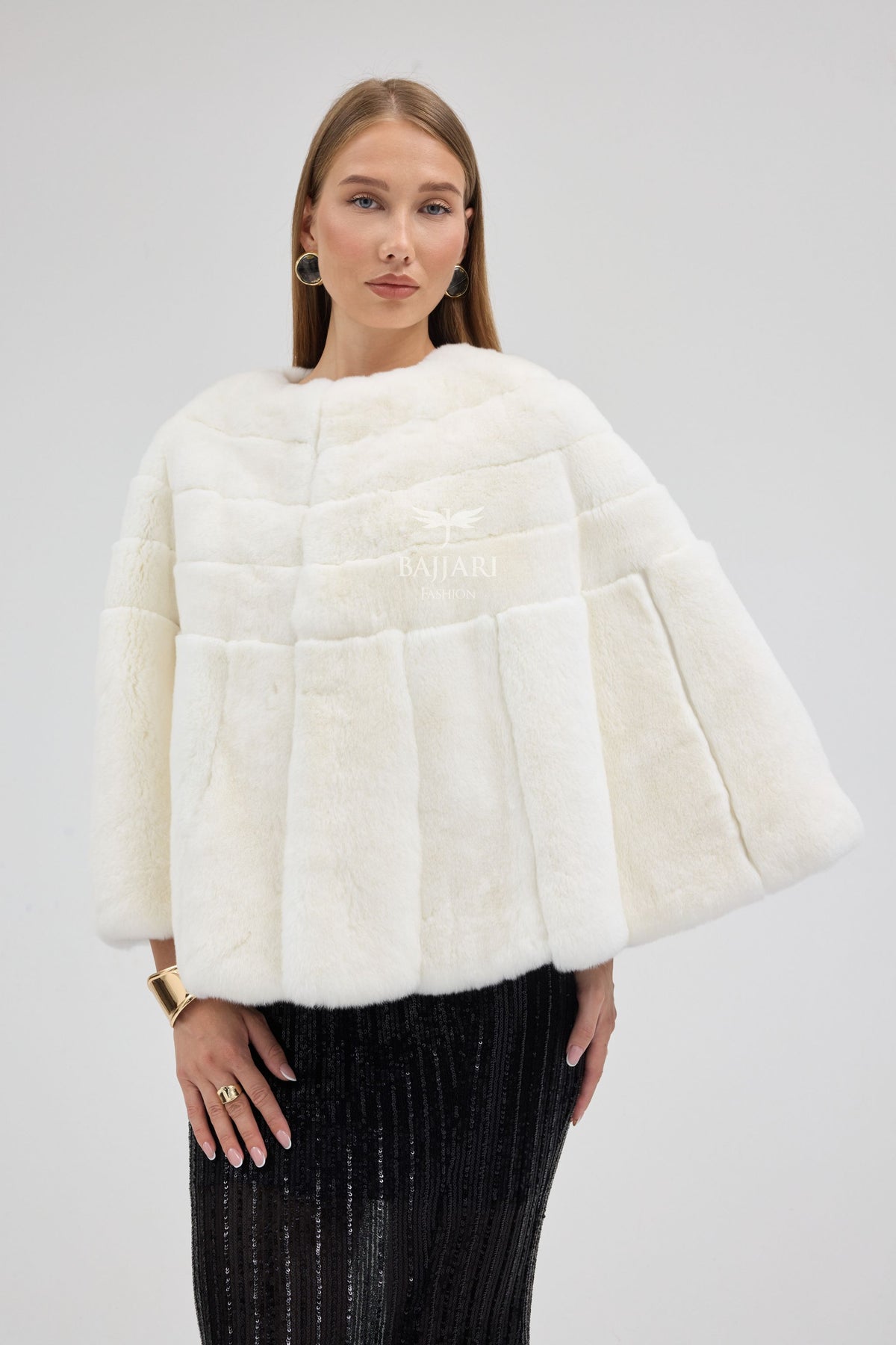 White Rabbit Rex Fur Shawl