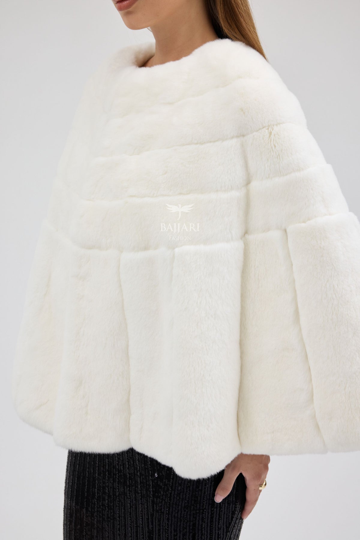 White Rabbit Rex Fur Shawl