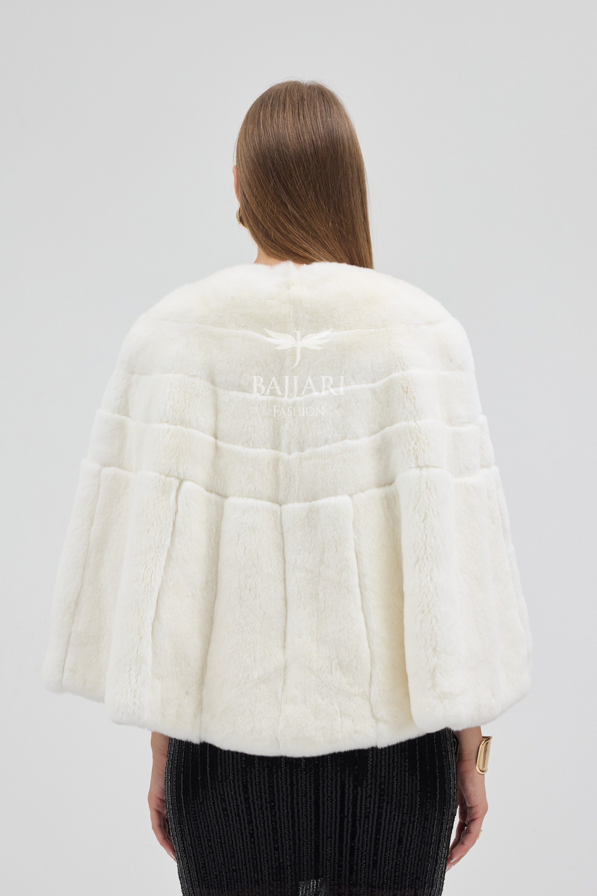 White Rabbit Rex Fur Shawl