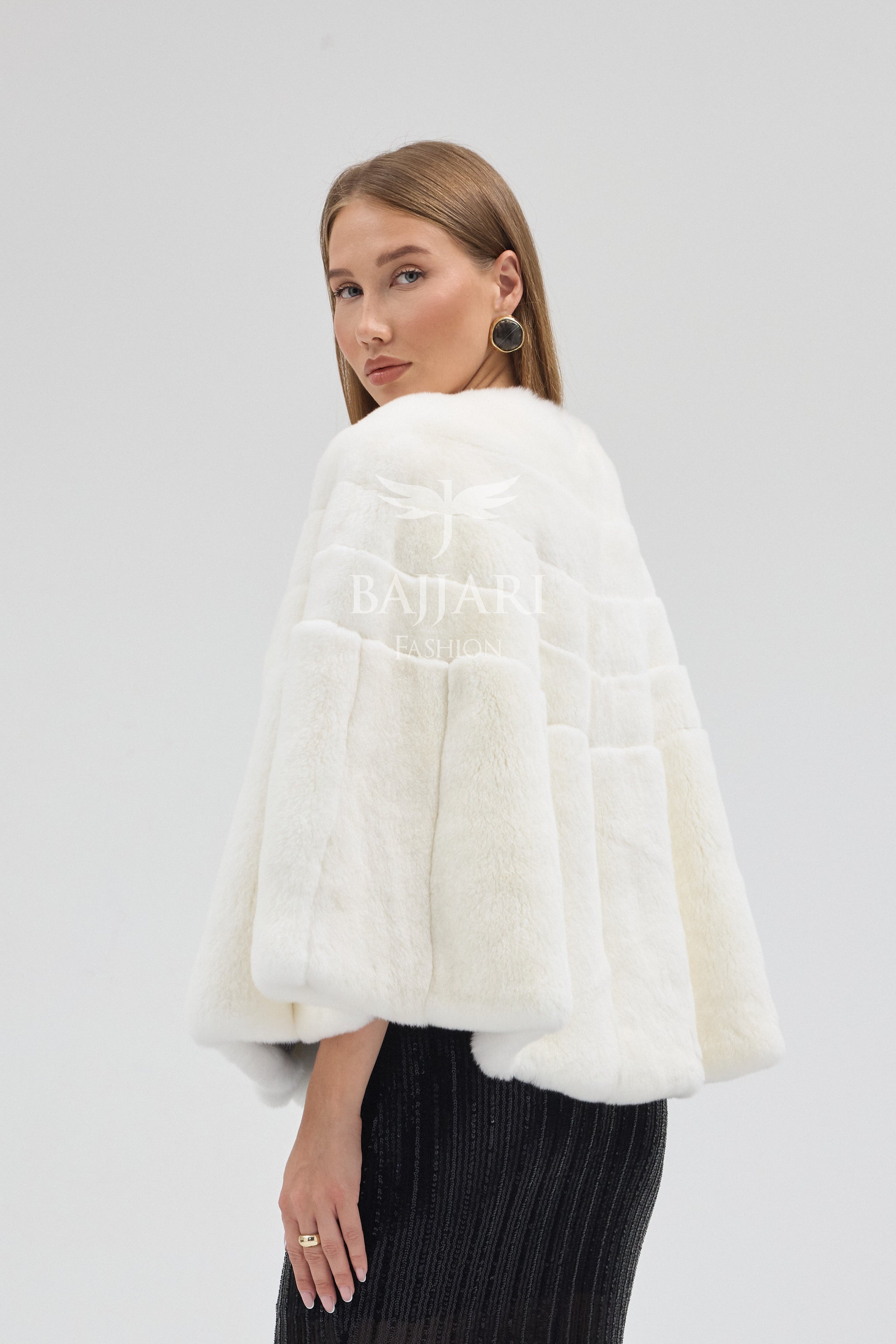 White Rabbit Rex Fur Shawl