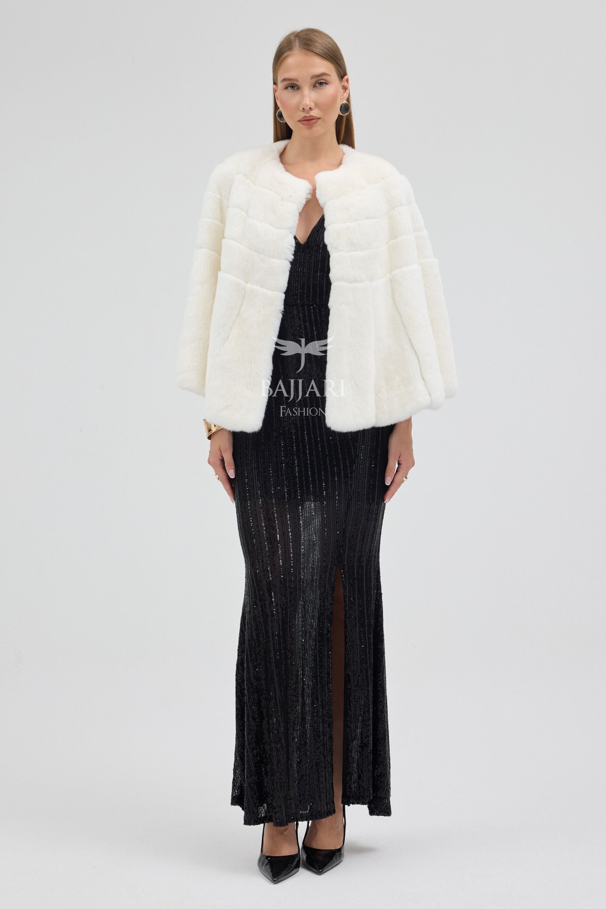White Rabbit Rex Fur Shawl