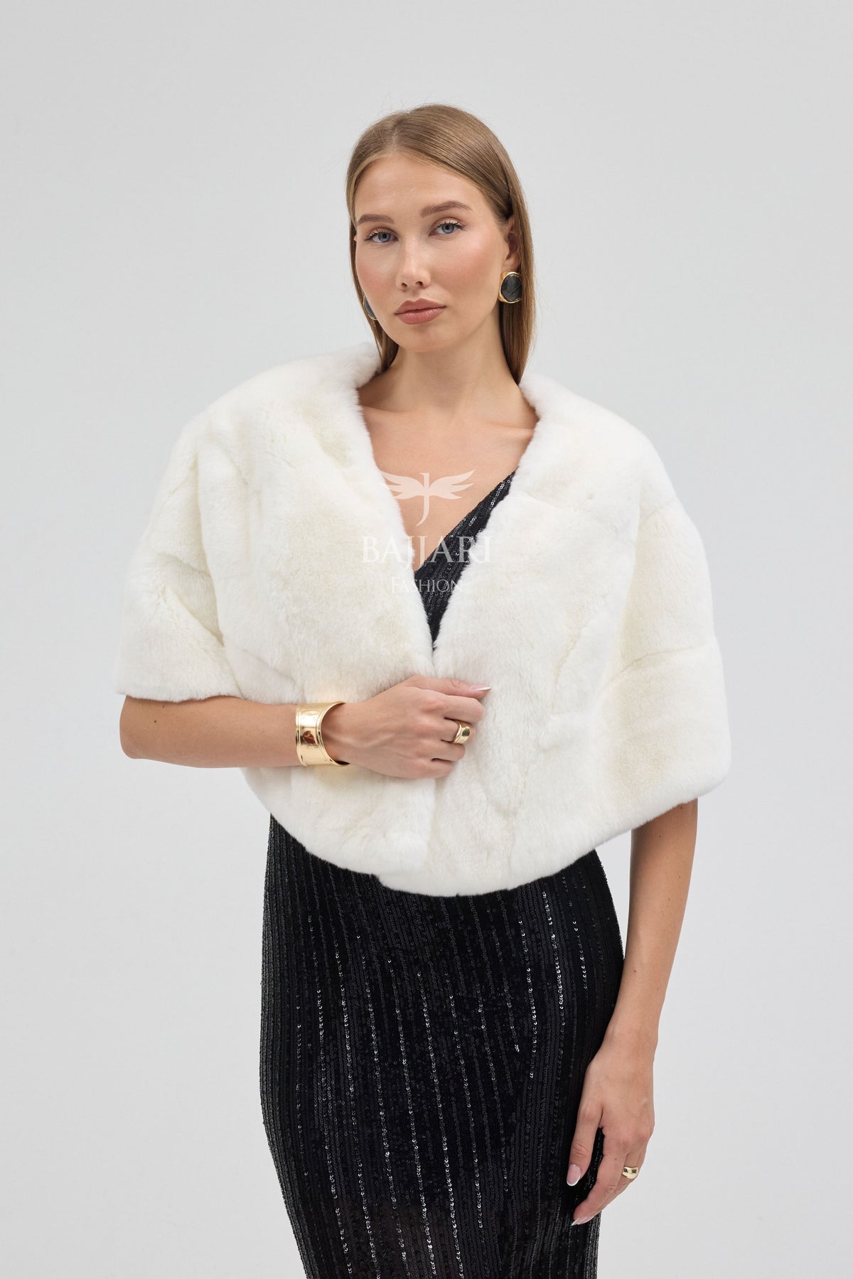 Rabbit Rex Fur Shawl