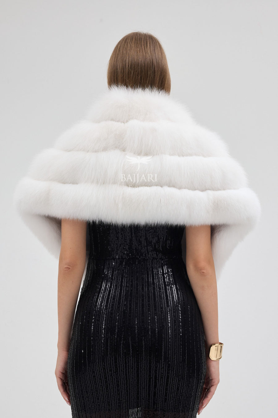 White Fox Fur Shawl