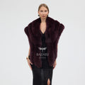 Bolero Burgundy Fox Fur Shawl