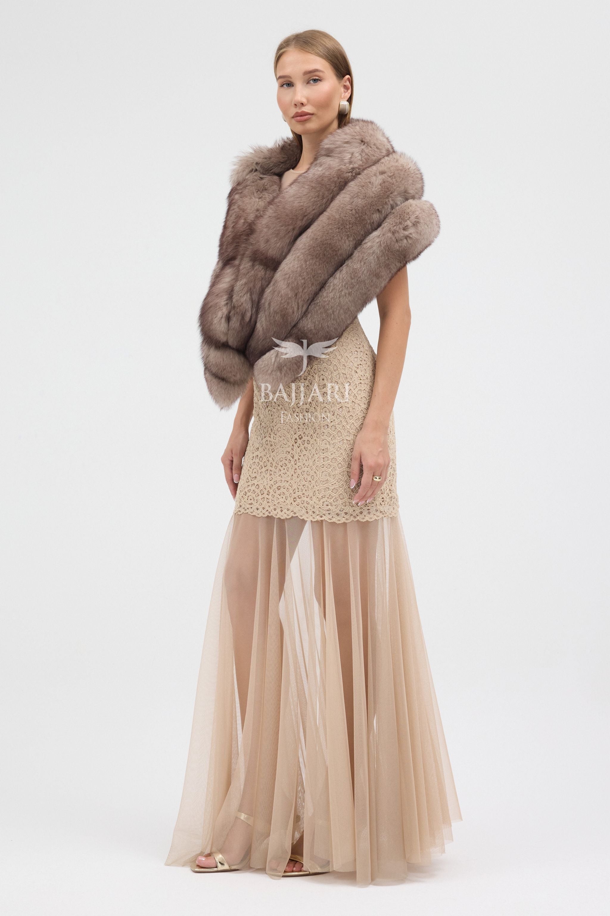 Real Fox Fur Shawl
