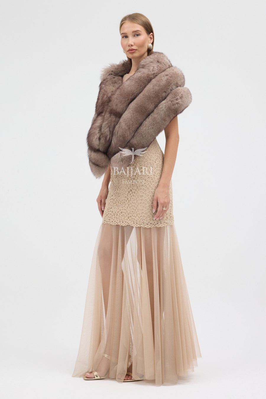 Real Fox Fur Shawl