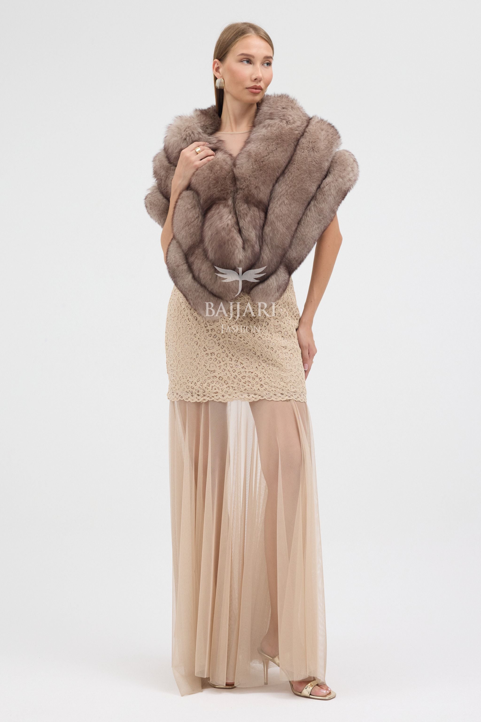 Real Fox Fur Shawl