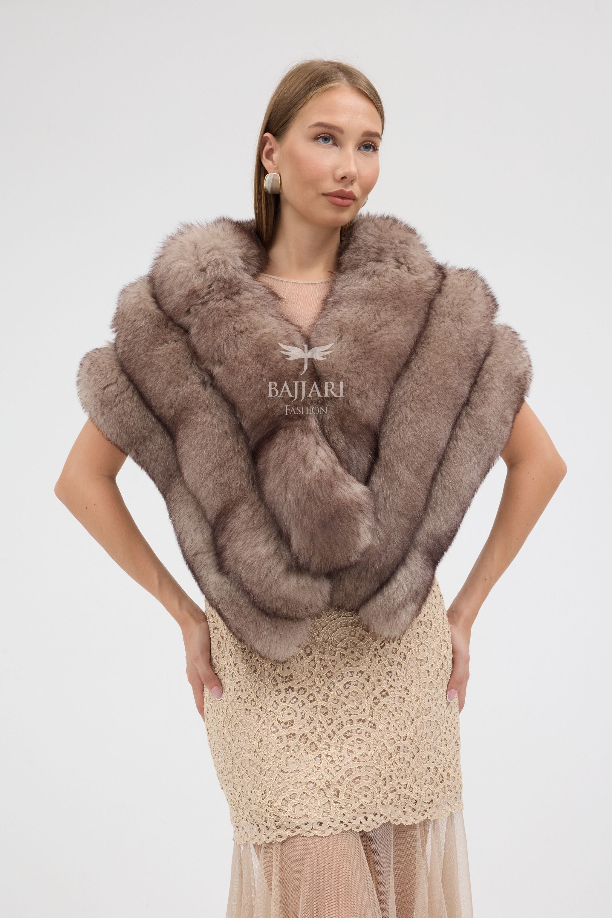 Real Fox Fur Shawl