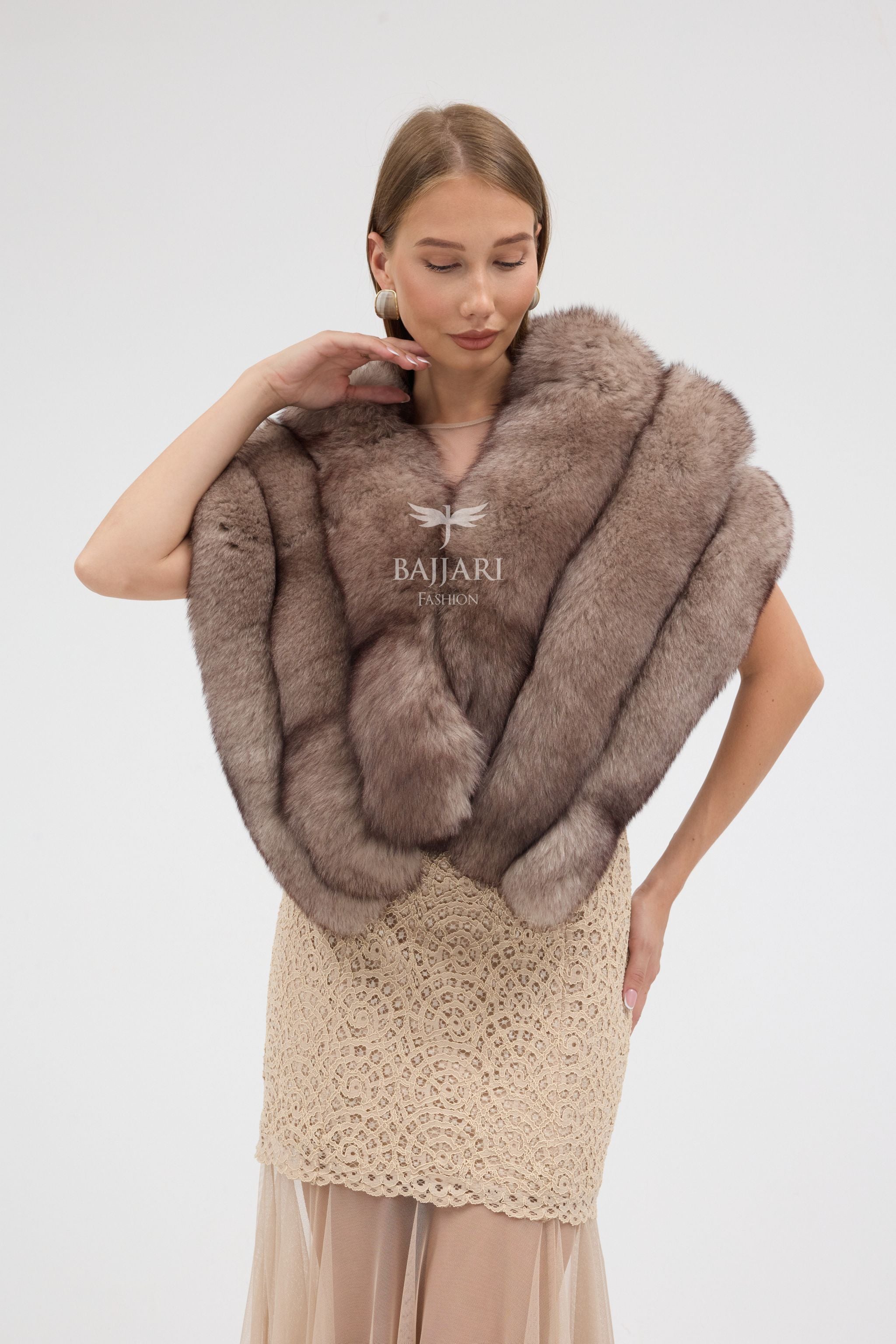 Real Fox Fur Shawl