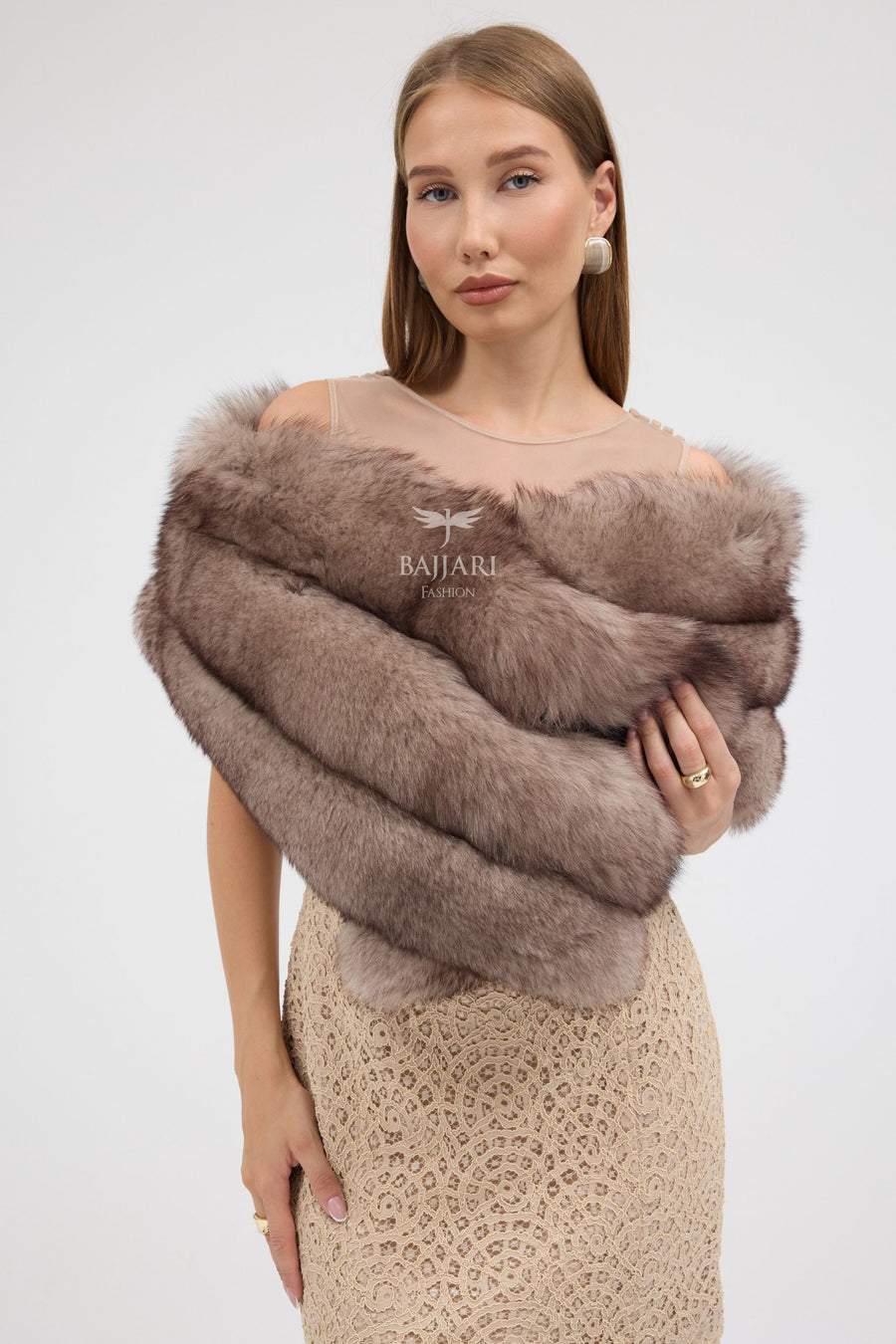 Real Fox Fur Shawl