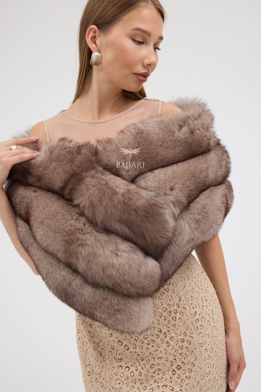 Real Fox Fur Shawl