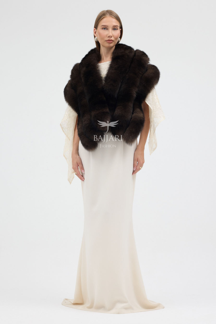 Brown Fox Fur Shawl